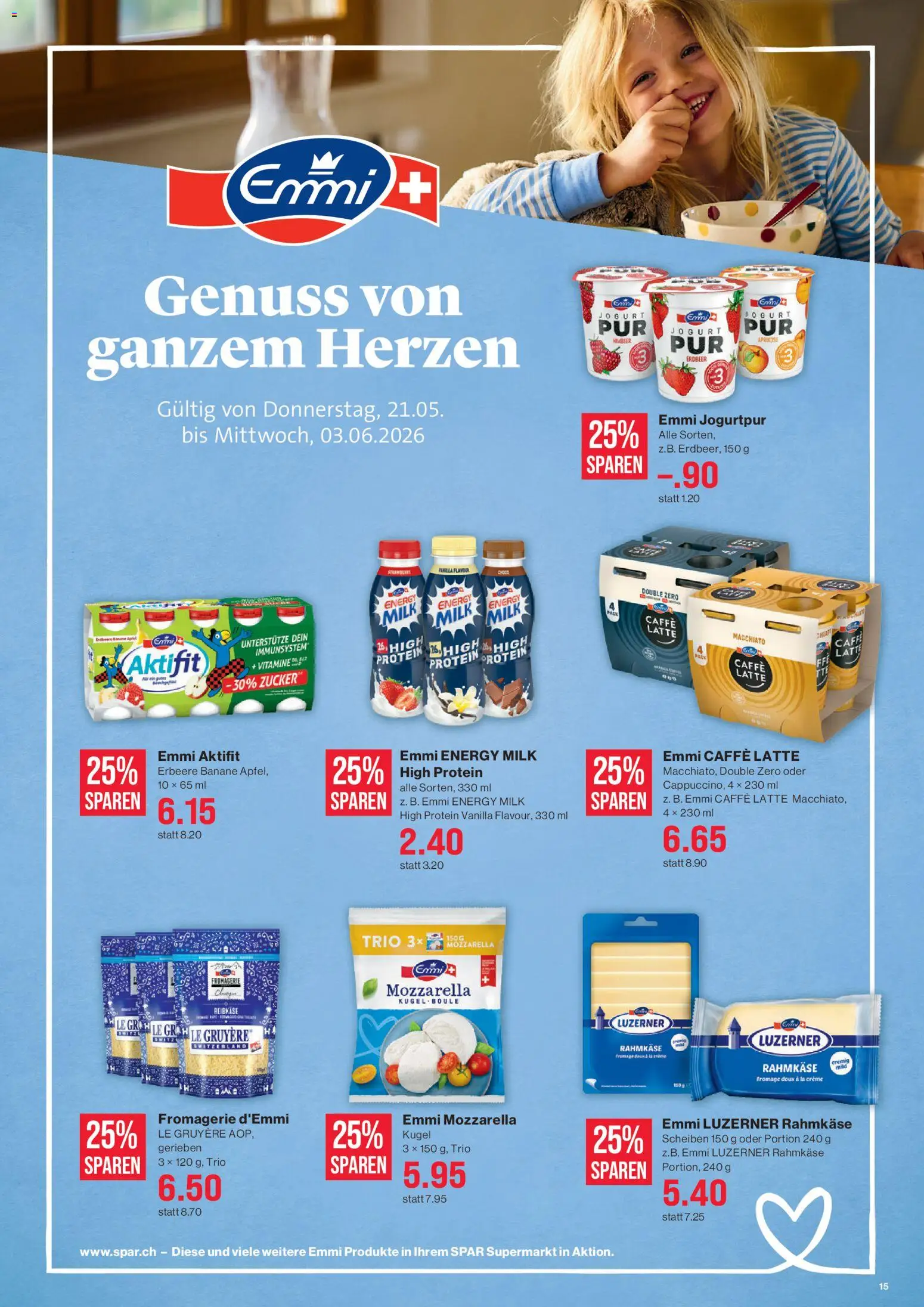 SPAR - SPAR Handels AG – gültig ab 21.05.2026 | Seite: 15 | Produkte: Zucker, Creme