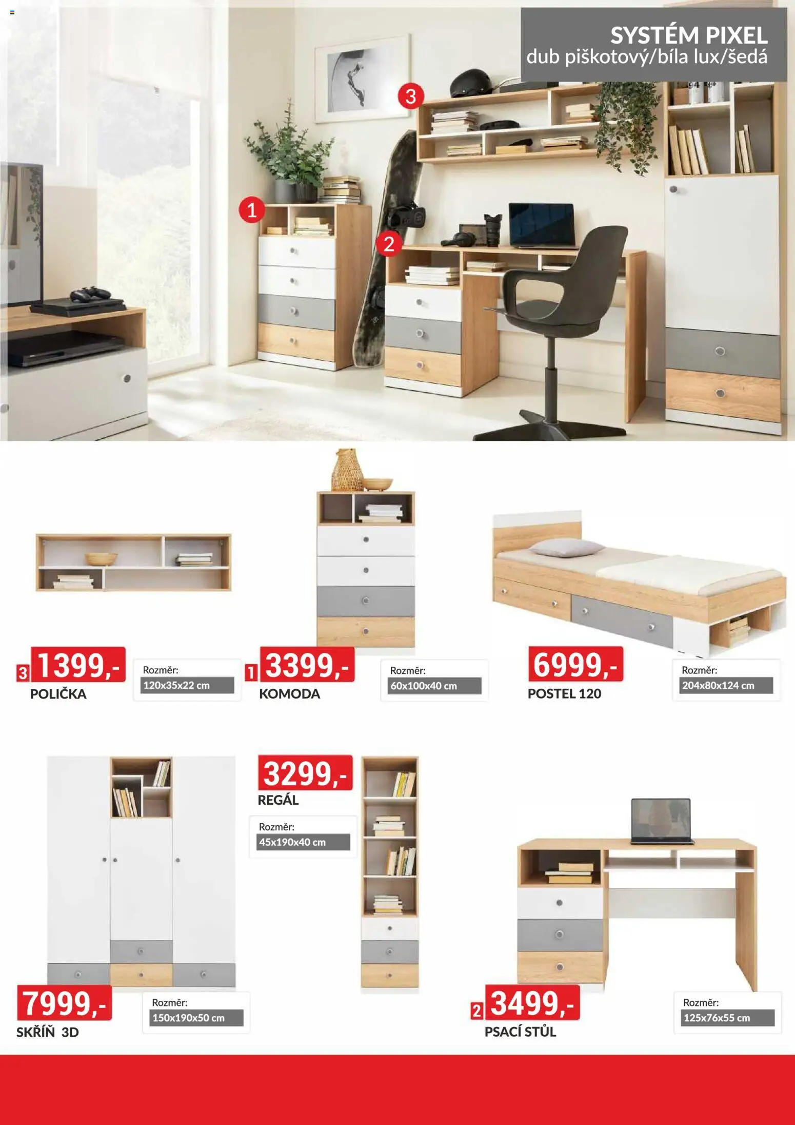 BAUMAX leták - Vaše bydlení, vaše pravidla od 01.07.2026 | Strana: 48 | Produkty: Postel, Komoda, Regál, Stůl
