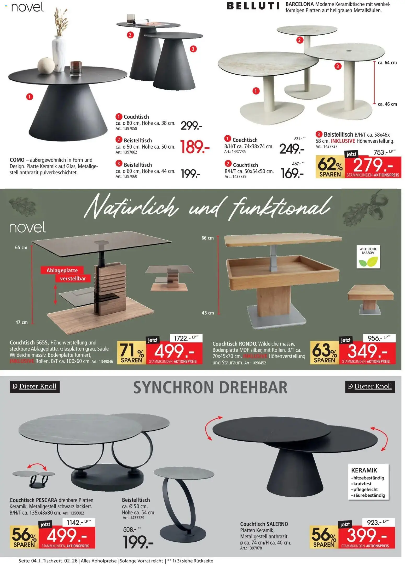 Zurbrüggen Tischzeit – gültig ab 12.06.2026 | Seite: 4 | Produkte: Beistelltisch, Couchtisch