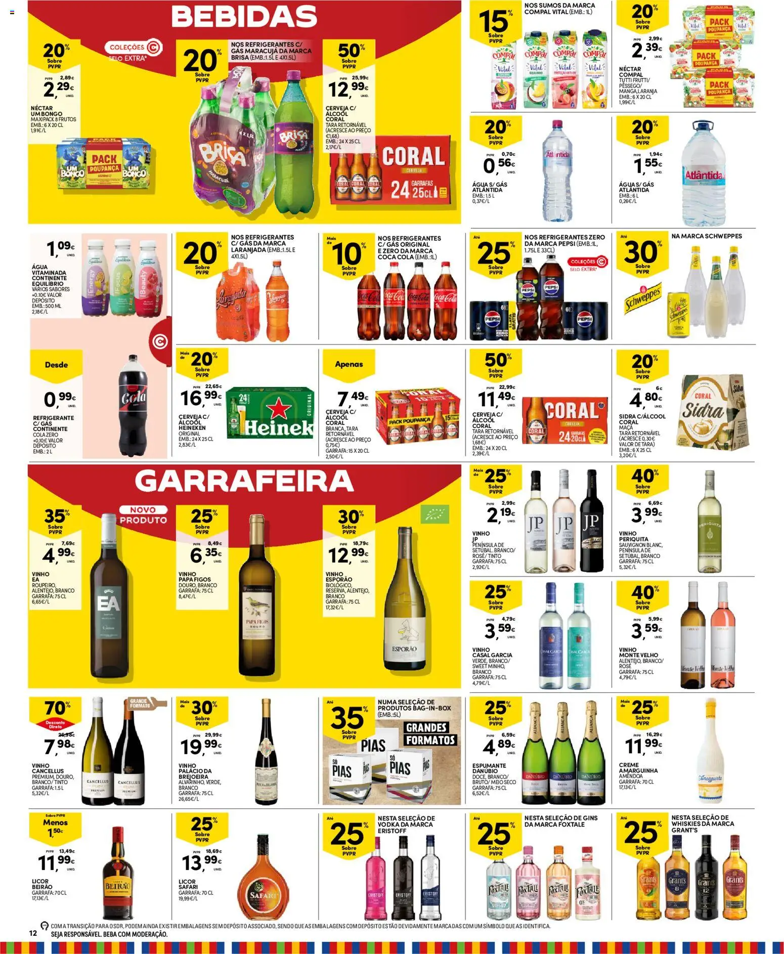 Continente Madeira │ válido de 28/07/2026 | Página: 12 | Produtos: Agua, Refrigerante, Cerveja, Creme