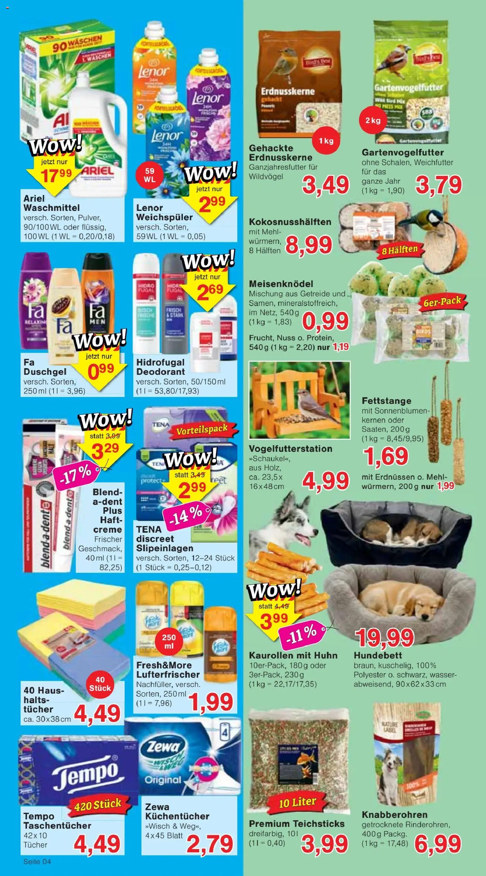 Jawoll Prospekt – gültig ab 07.09.2026 | Seite: 4 | Produkte: Lenor, Mehl, Taschentücher, Weichspüler