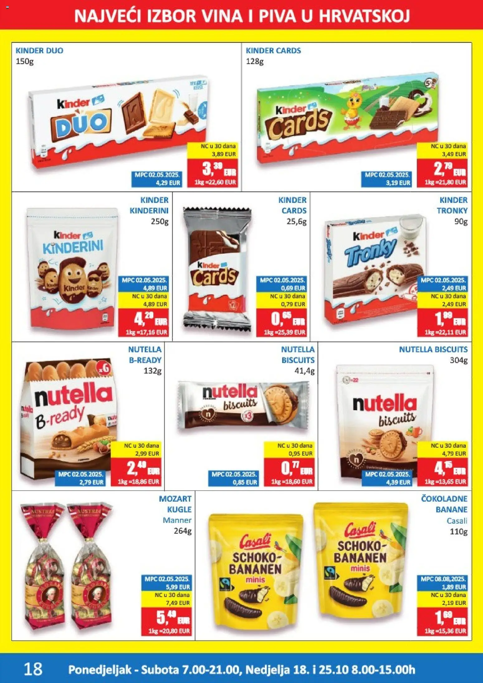 Vrutak katalog | vrijedi od 12.10.2026 | Stranica: 18 | Proizvodi: Nutella, Banane