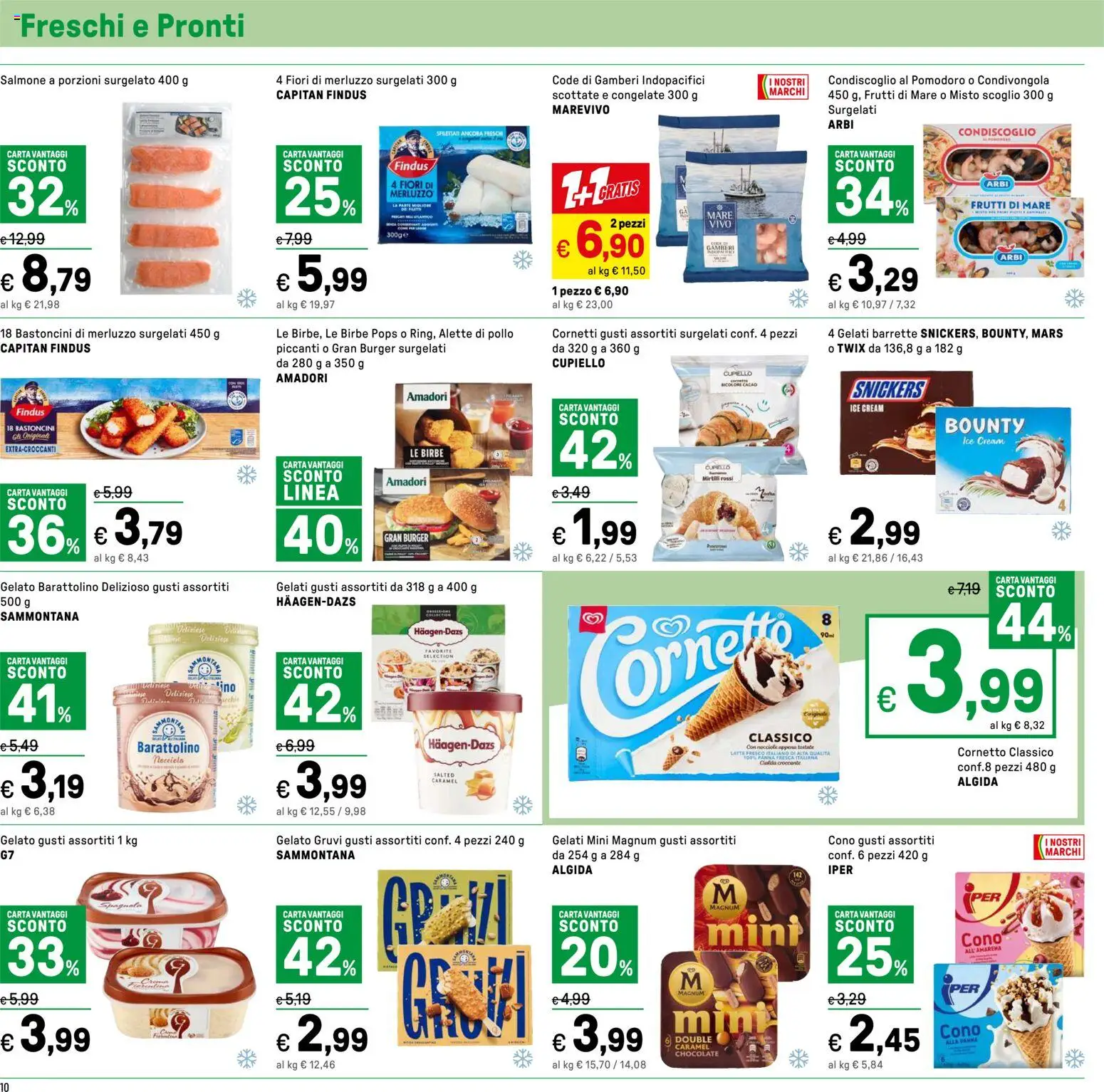 Volantino Iper del 22.05.2026 | Pagina: 10 | Prodotti: Cornetto, Gelato, Nocciole, Amarena