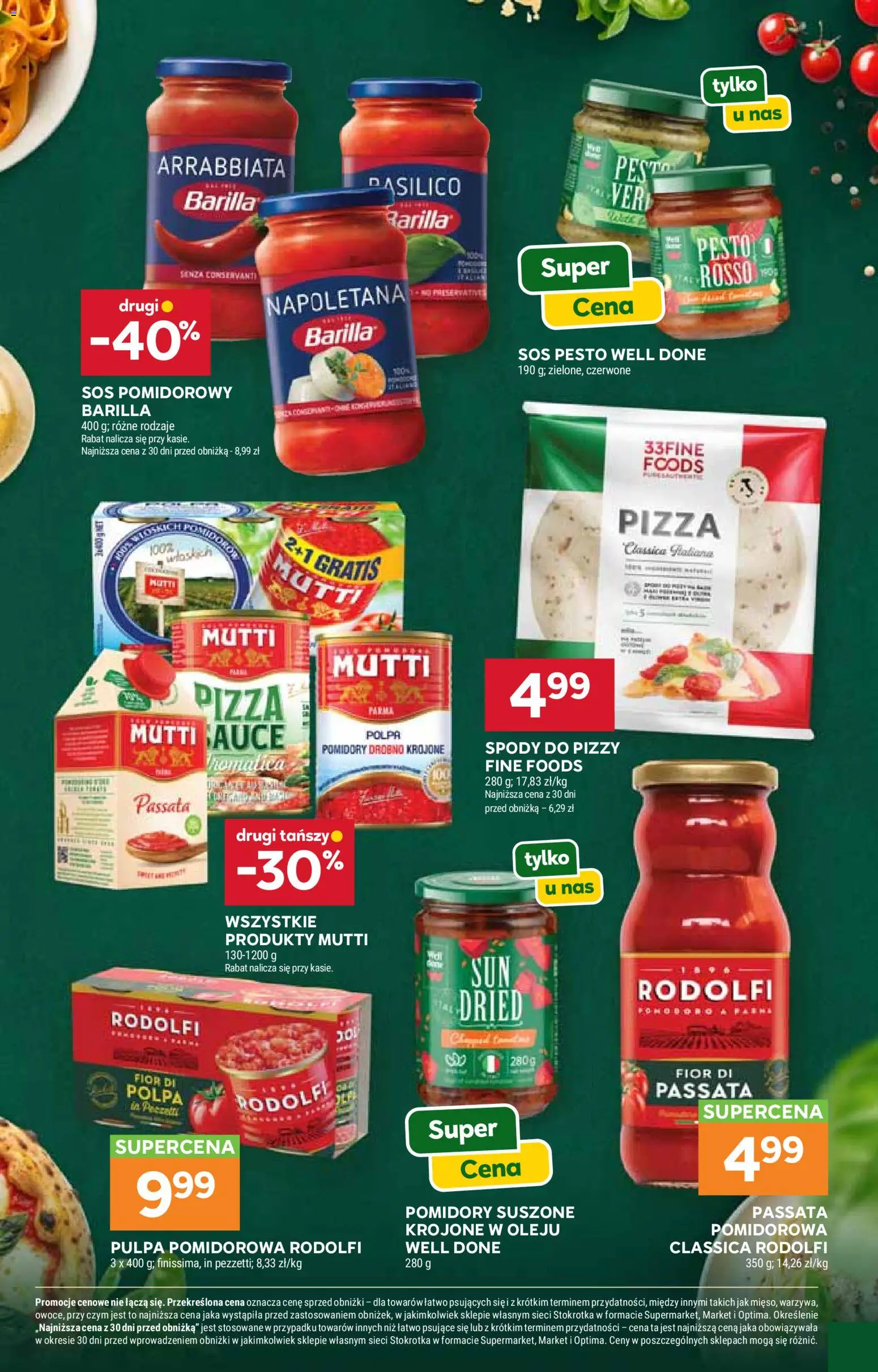 Stokrotka gazetka - Market od 29.10.2026 | Strona: 28 | Produkty: Barilla, Spody do pizzy, Pesto, Pizza