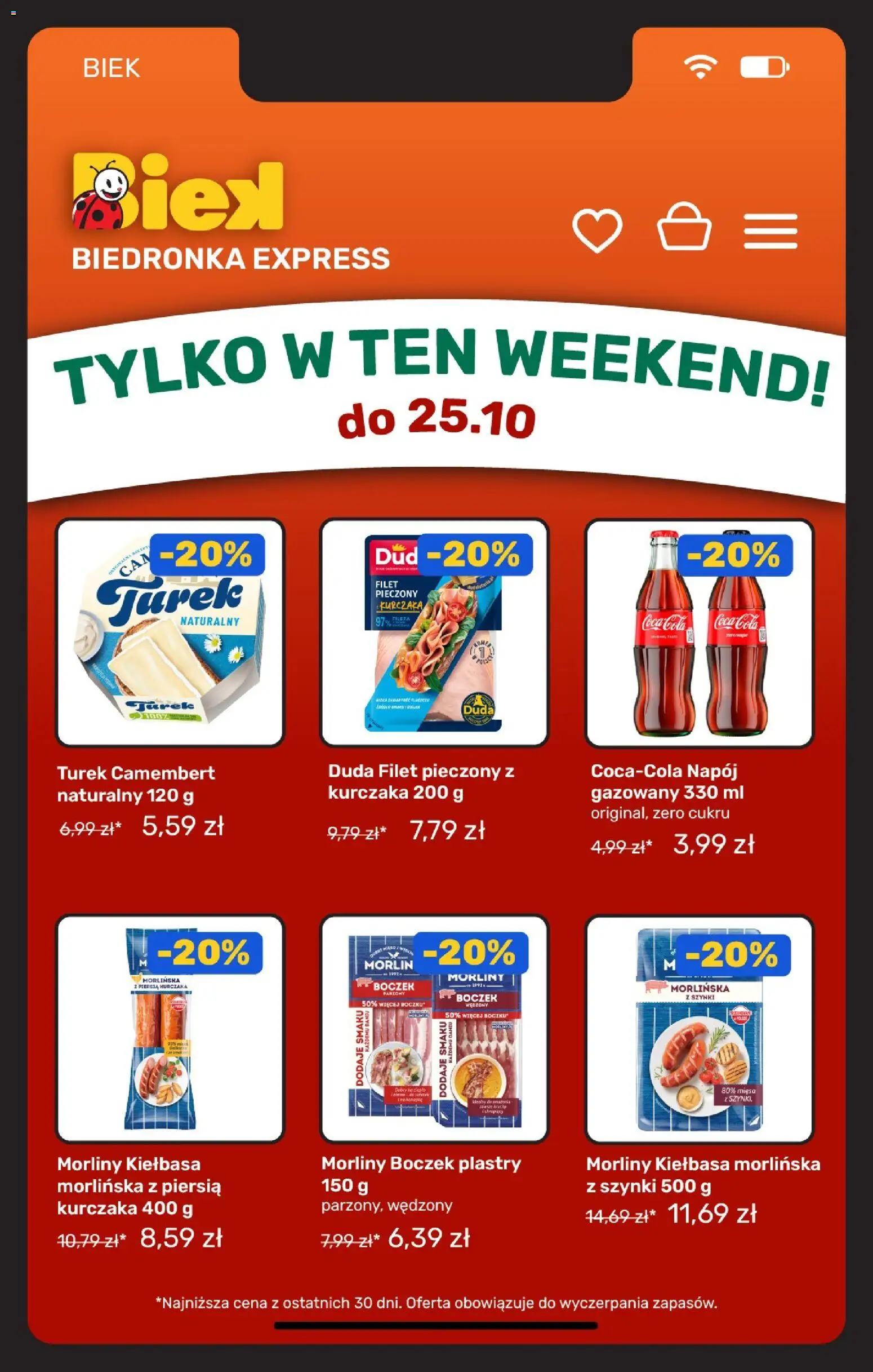 Biedronka Polsko leták - BIEK od 23.10.2026 | Strana: 14 | Produkty: Coca cola, Filet, Camembert, Cola