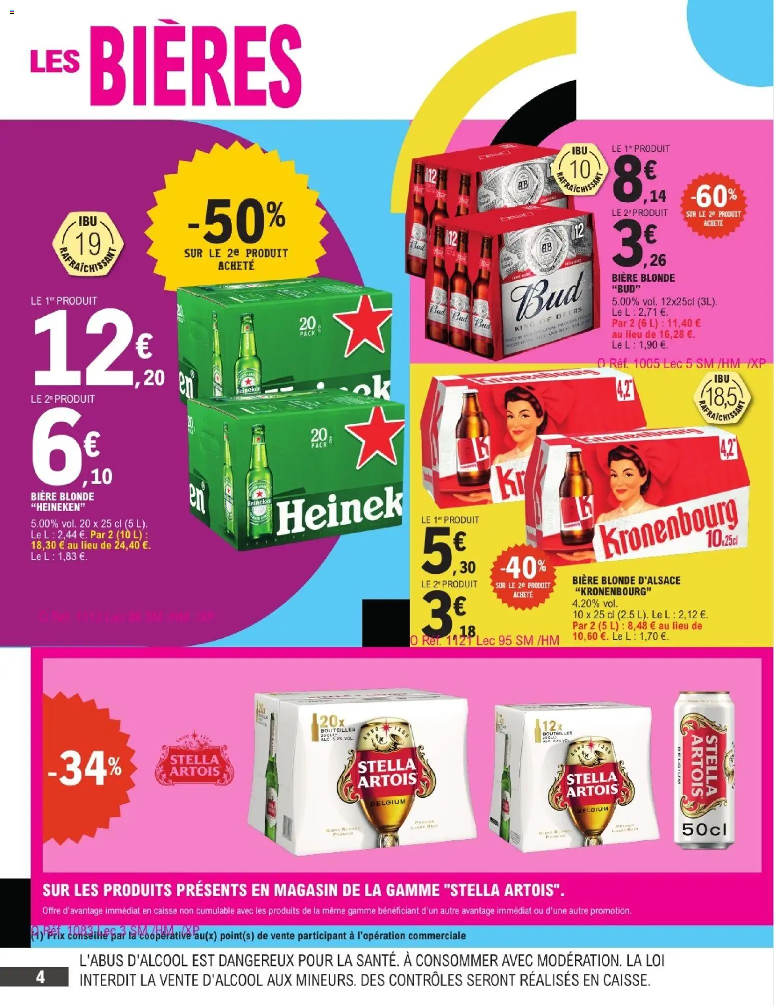 {H1} | Page: 4 | Produits: Bière blonde, Bière, Heineken