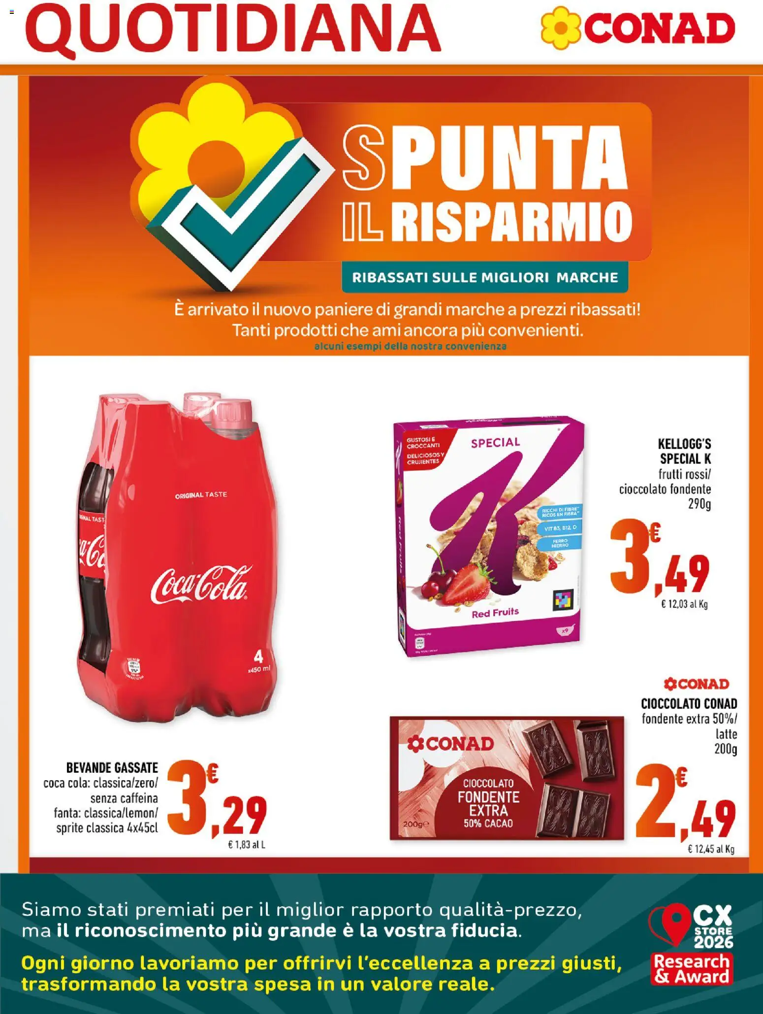 Volantino Conad del 21/10/2026 | Pagina: 9 | Prodotti: Latte, Fanta, Cacao, Coca Cola