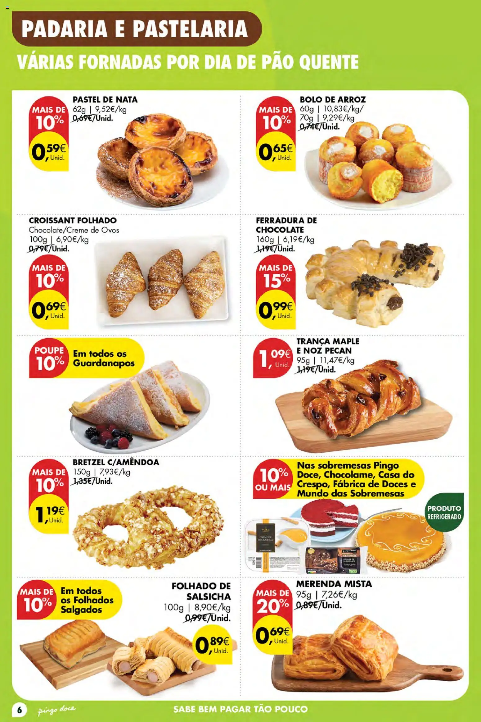 Pingo Doce Poupe Esta Semana Açores │ válido de 17/09/2026 | Página: 6 | Produtos: Padaria, Croissant, Bolo, Sobremesas