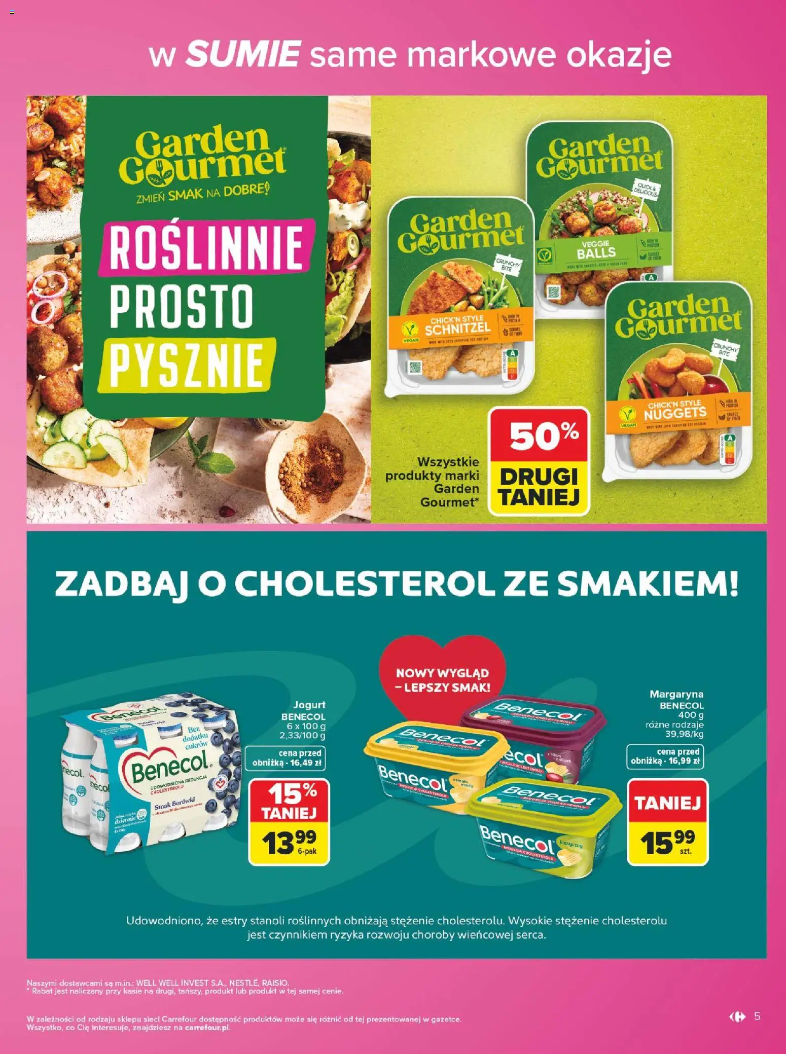 Carrefour gazetka - Same markowe okazje od 03.08.2026 | Strona: 5 | Produkty: Margaryna, Jogurt, Nuggets