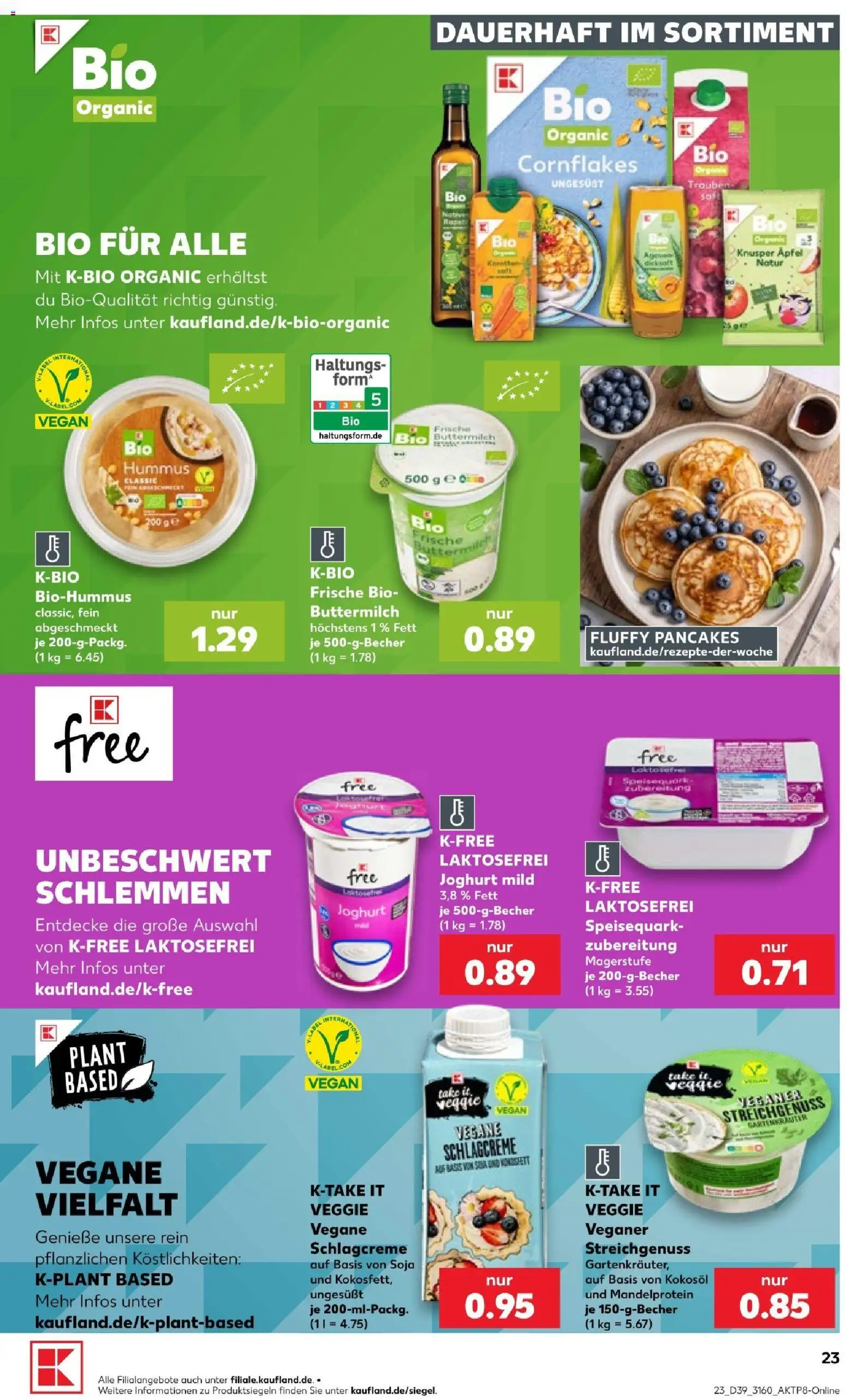 Kaufland Prospekt Potsdam – gültig ab 24.09.2026 | Seite: 23 | Produkte: Buttermilch, Cornflakes, Äpfel, Speisequark