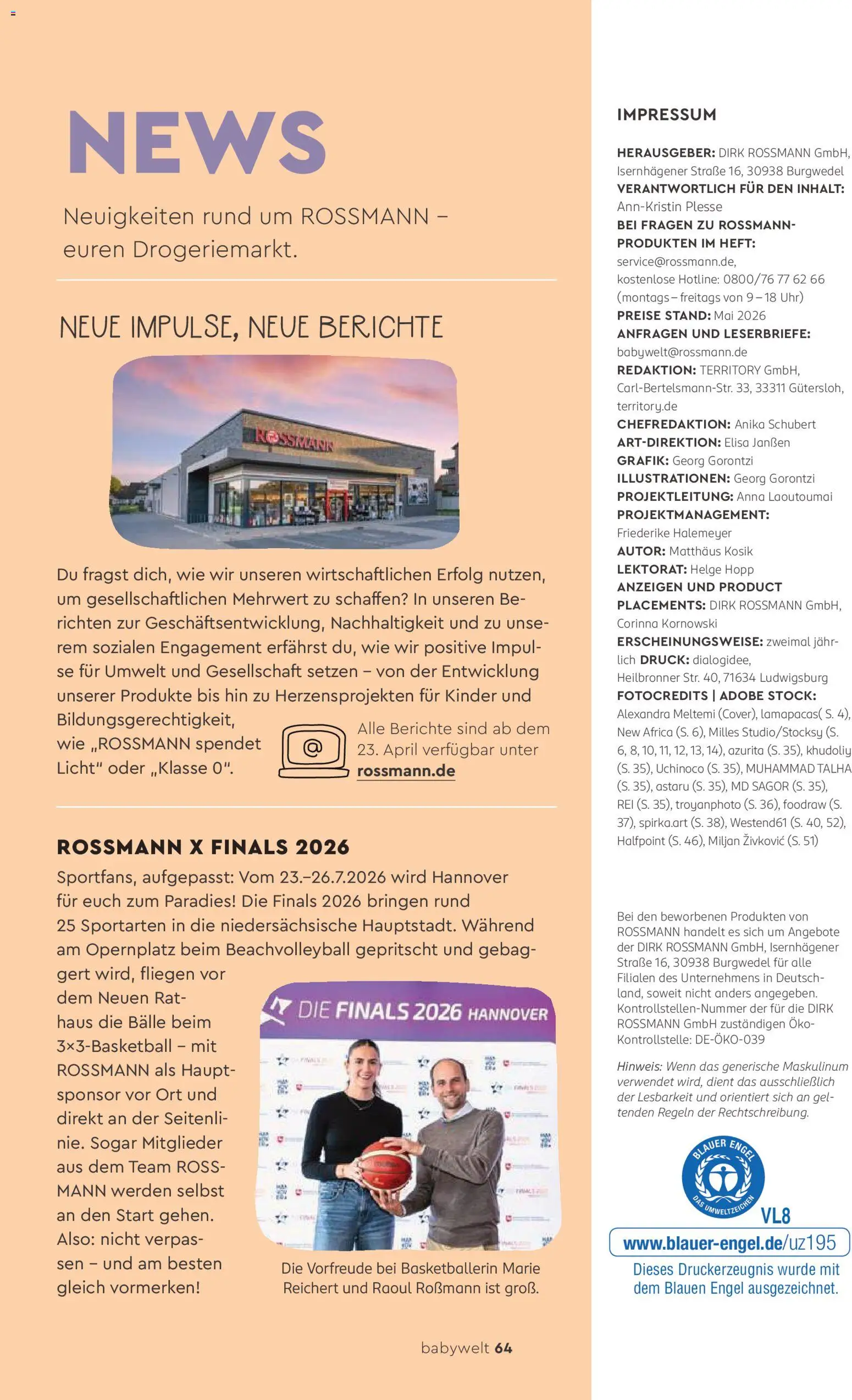 Rossmann Babywelt – gültig ab 06.06.2026 | Seite: 64 | Produkte: Uhr