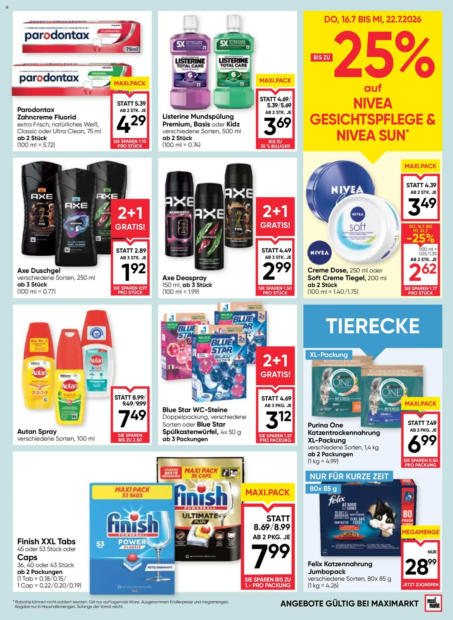Maximarkt Flugblatt gültig ab 16.07.2026 | Seite: 15 | Produkte: Creme, Duschgel