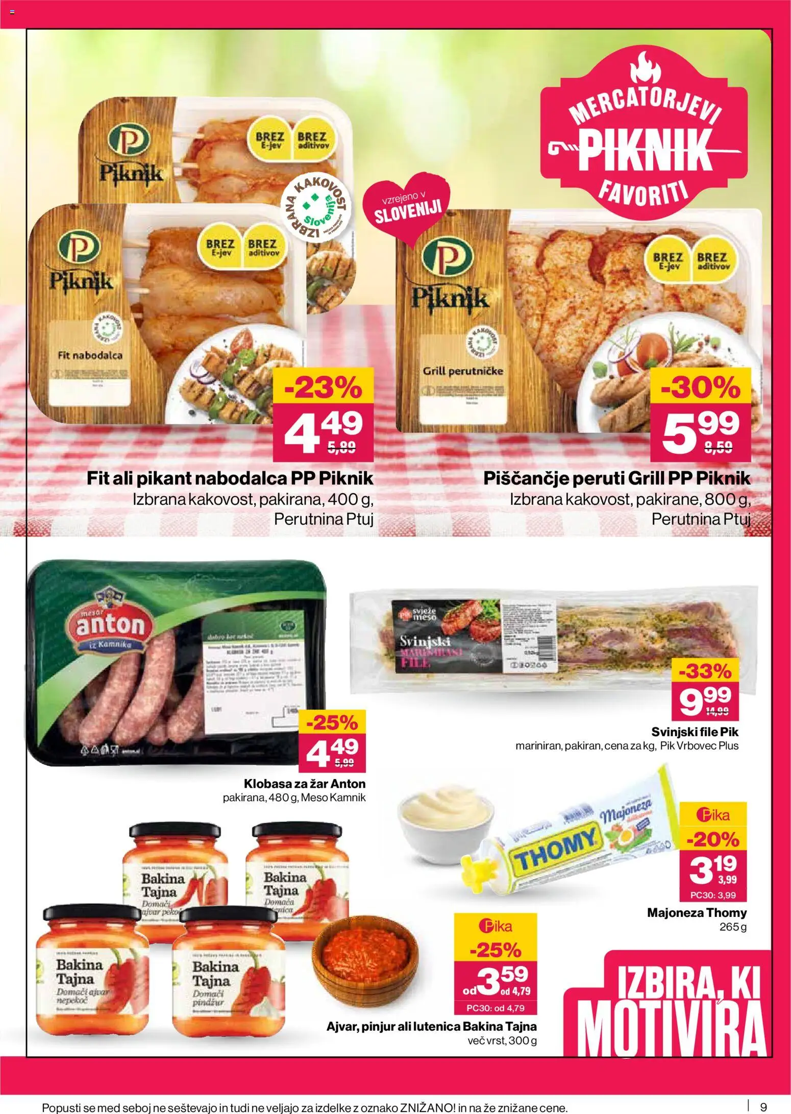 Novi Mercator katalog ponudbe – veljaven od 11.06.2026 | Stran: 9 | Izdelki: Zar, Ajvar, Grill, Majoneza