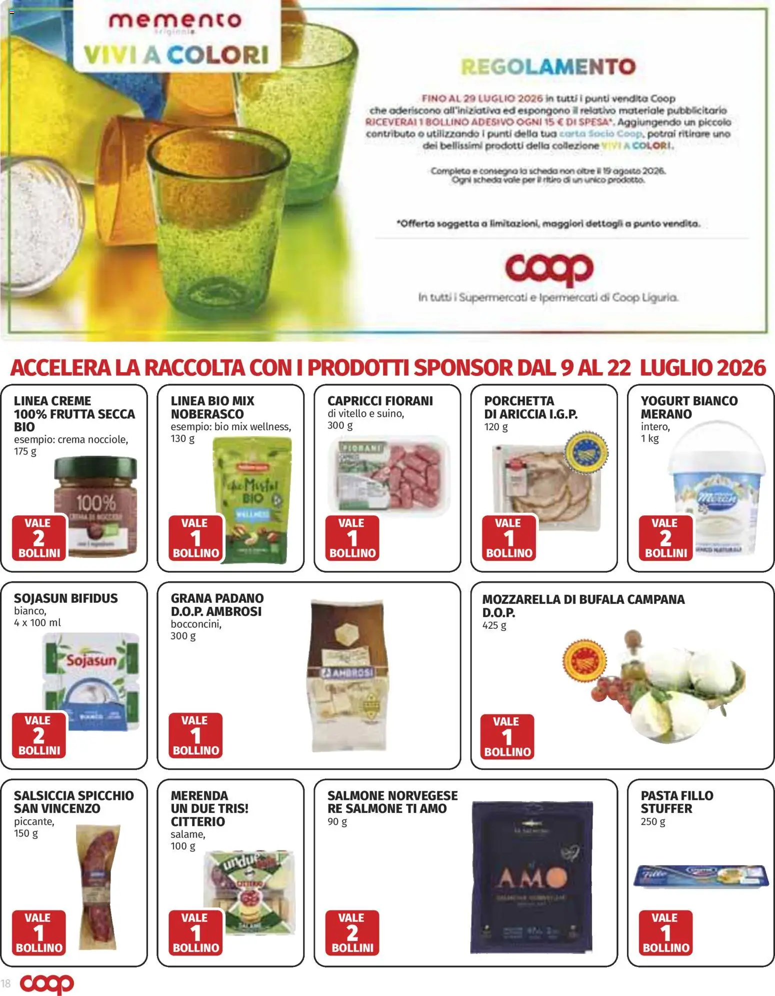 Volantino COOP del 09/07/2026 | Pagina: 18 | Prodotti: Crema, Yogurt, Mozzarella, Grana Padano