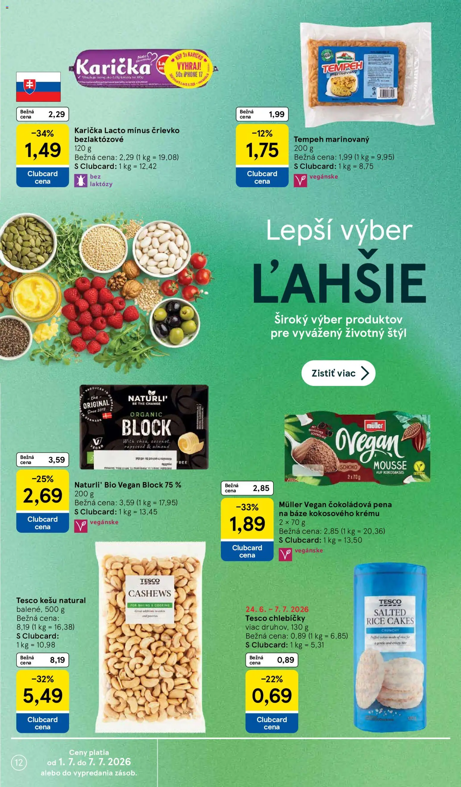 Nové Tesco akcie – leták je platný od 01.07.2026 | Strana: 12