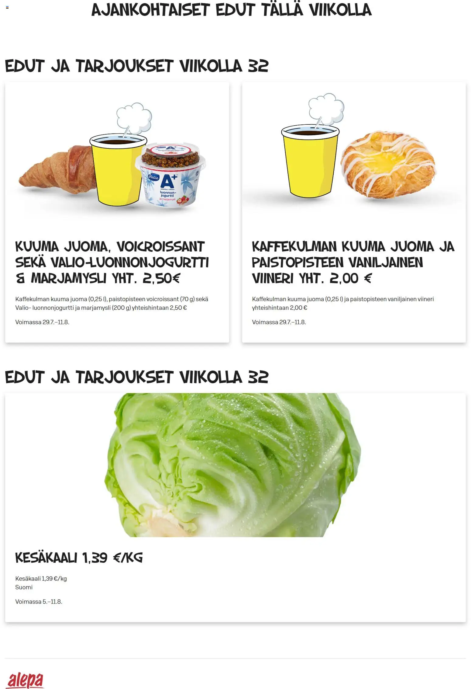 Alepa tarjoukset – voimassa 05/08/2026 alkaen | Sivu: 1
