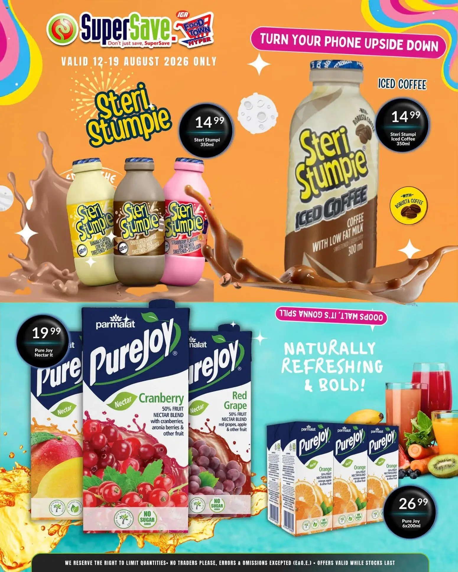 New Super Save catalogue – valid from 12/08/2026 | Page: 2 | Products: Milk, Coffee, Fruit, Sugar