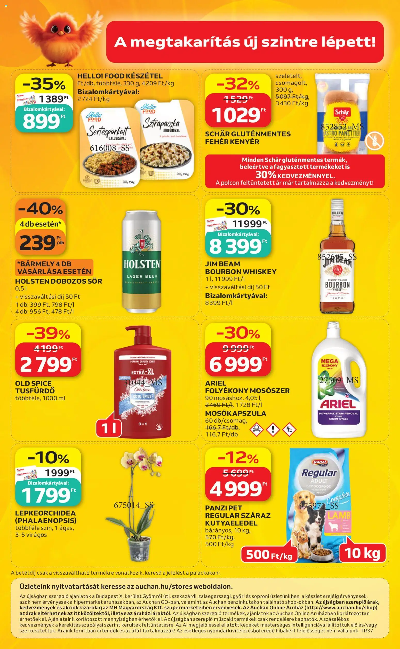 Auchan akciós ujság - amely érvényes a következő dátumtól: 2026.09.10. | Oldal: 12 | Termékek: Ariel, Old spice, Whiskey, Mosókapszula