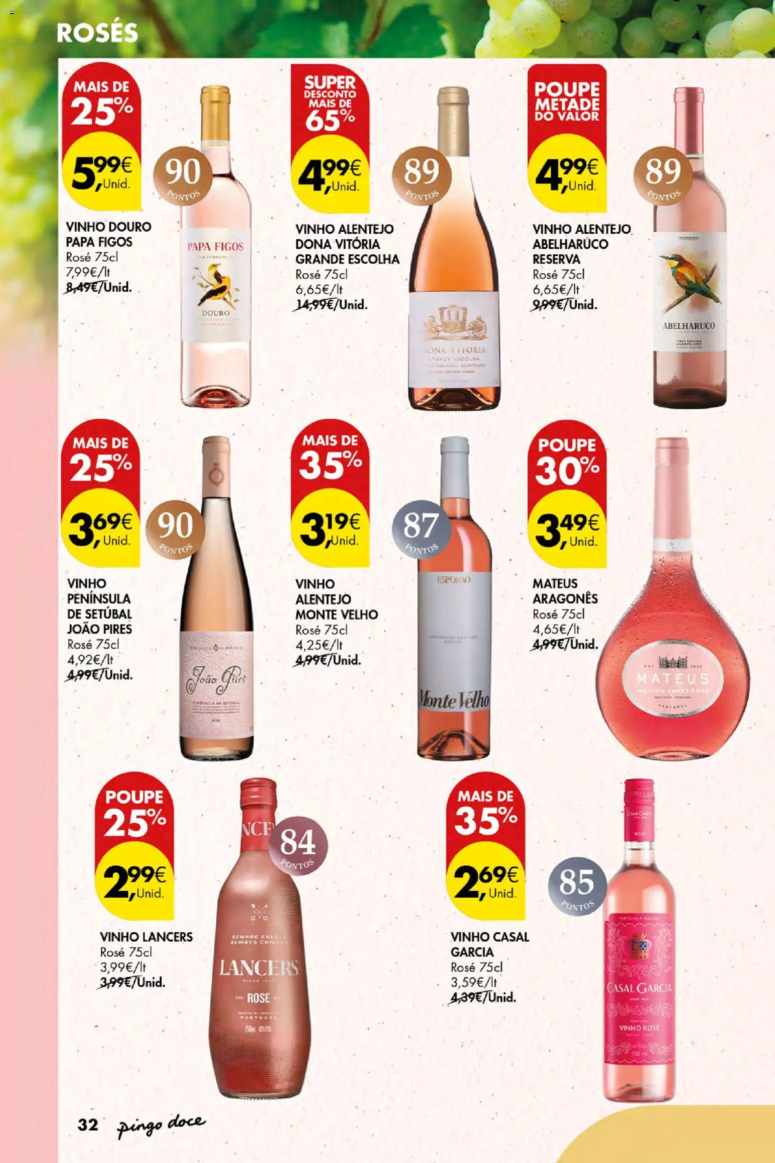 Pingo Doce Vinhos e Sabores de Portugal Açores │ válido de 17/09/2026 | Página: 32 | Produtos: Vinho rosé, Figos, Papa, Vinho