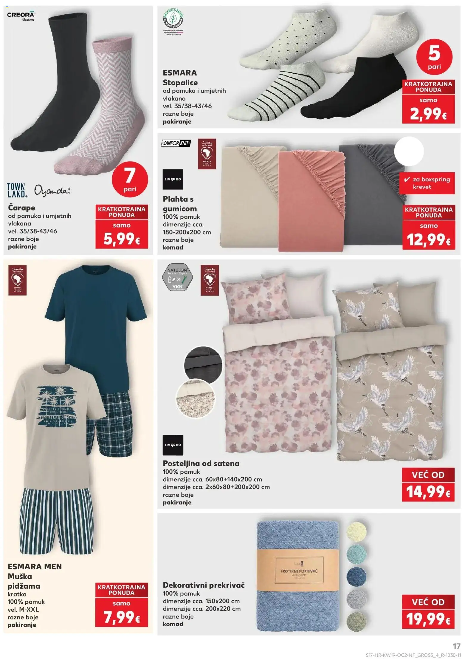 Kaufland katalog | vrijedi od 06.05.2026 | Stranica: 17 | Proizvodi: Krevet, Čarape, Posteljina, Pidžama