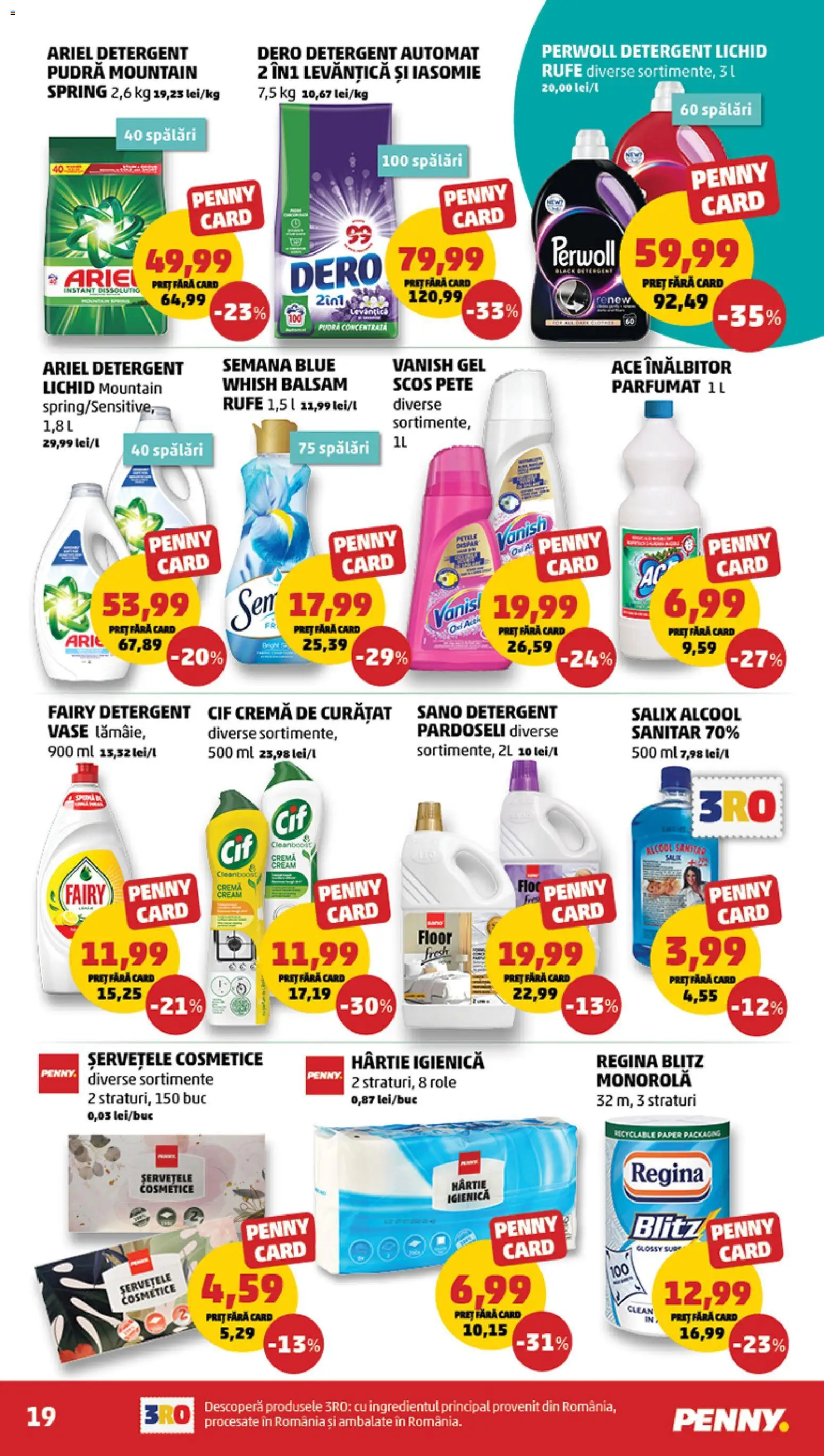 Noul catalog PENNY – valabil de la 08.04.2026 | Pagină: 19 | Produse: Pomelo, Role, Pudră, Detergent
