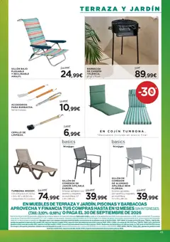 Vista previa Hipercor catálogo válido desde el 01/07/2026 | Página: 49 | Productos: Muebles, Barbacoa, Cojín, Sillón