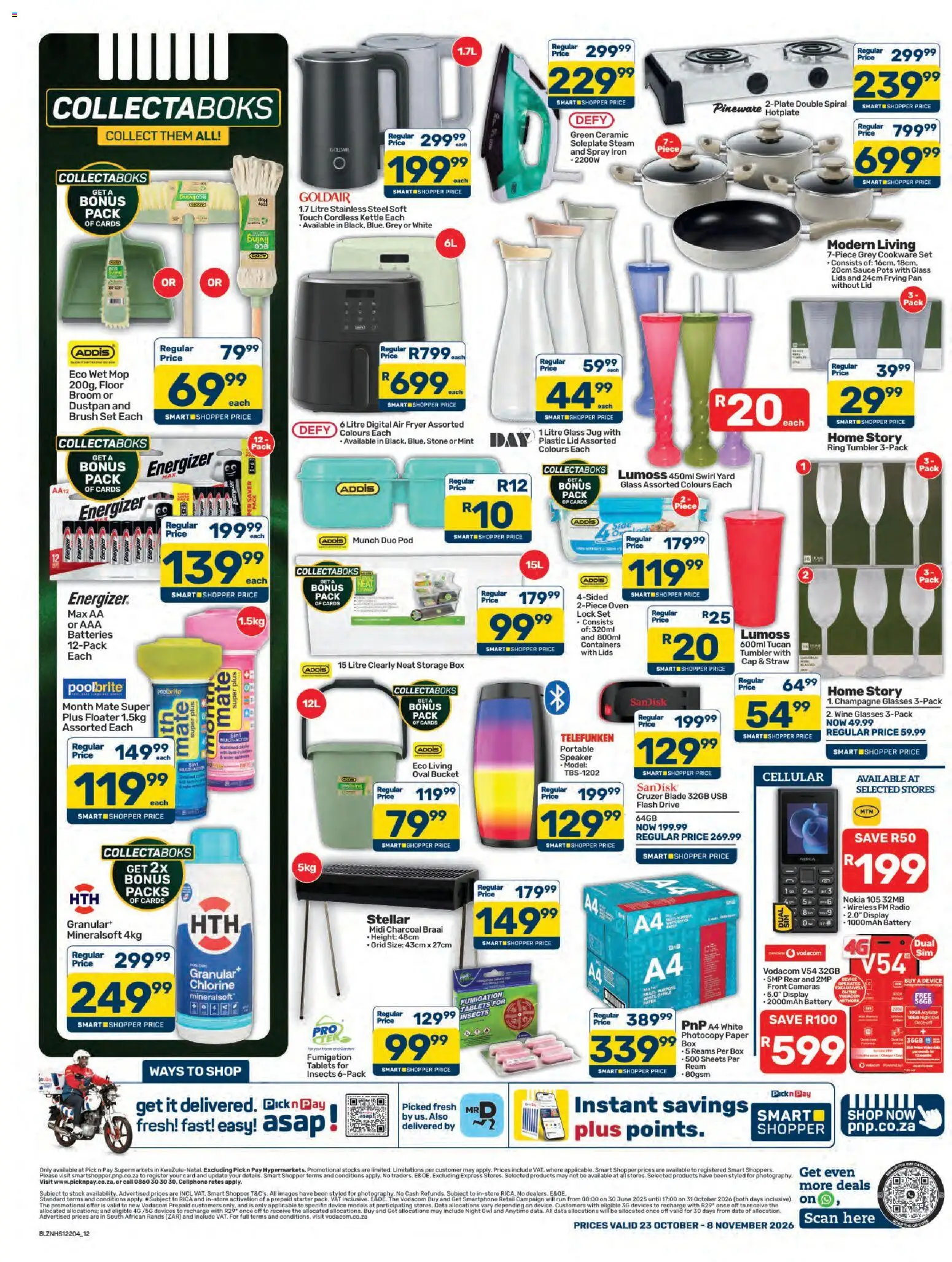 New Pick n Pay catalogue – valid from 23/10/2026 | Page: 12 | Products: Radio, Pots, Brush, Paper