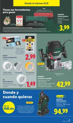 Vista previa Lidl folleto de bazar válido desde el 17/08/2026 | Página: 27 | Productos: Cepillo, Hidrolimpiadora, Macetas, Herramientas