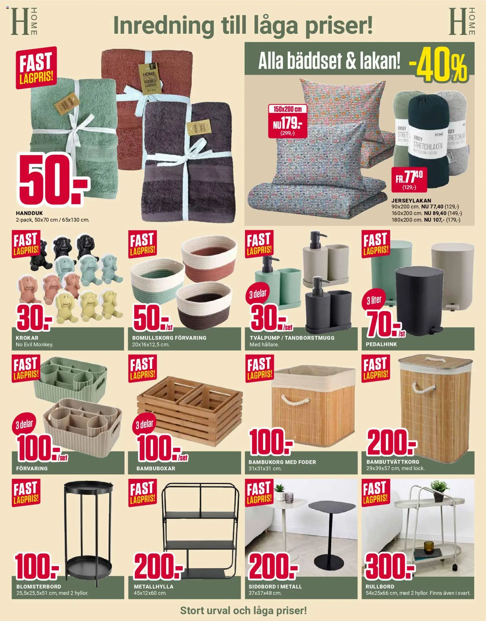 ÖoB reklamblad aktuell från 31/08/2026 | Sida: 9 | Produkter: Handduk, Lakan, Bäddset, Metallhylla