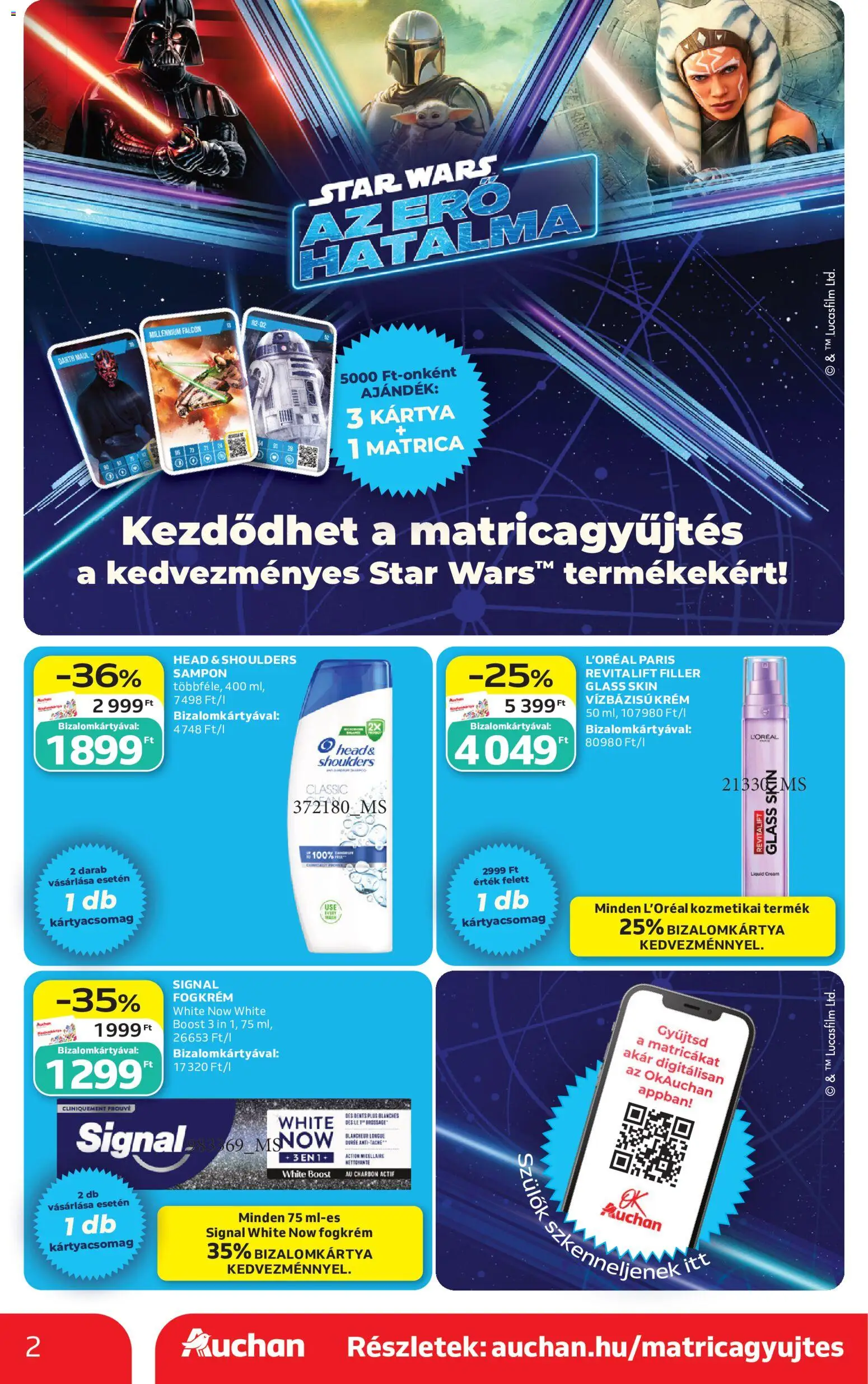 Auchan akciós ujság - amely érvényes a következő dátumtól: 21.05.2026 | Oldal: 2 | Termékek: Sampon, Fogkrém