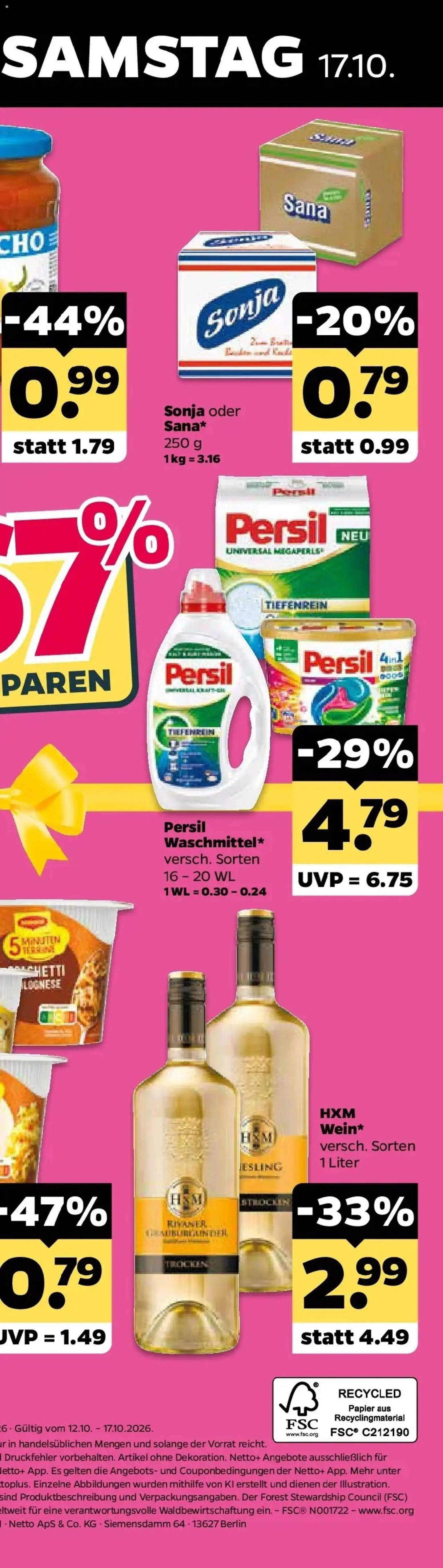 Netto Aktueller Prospekt ab 12.10.2026 → Angebote nächste Woche | Seite: 78 | Produkte: Persil