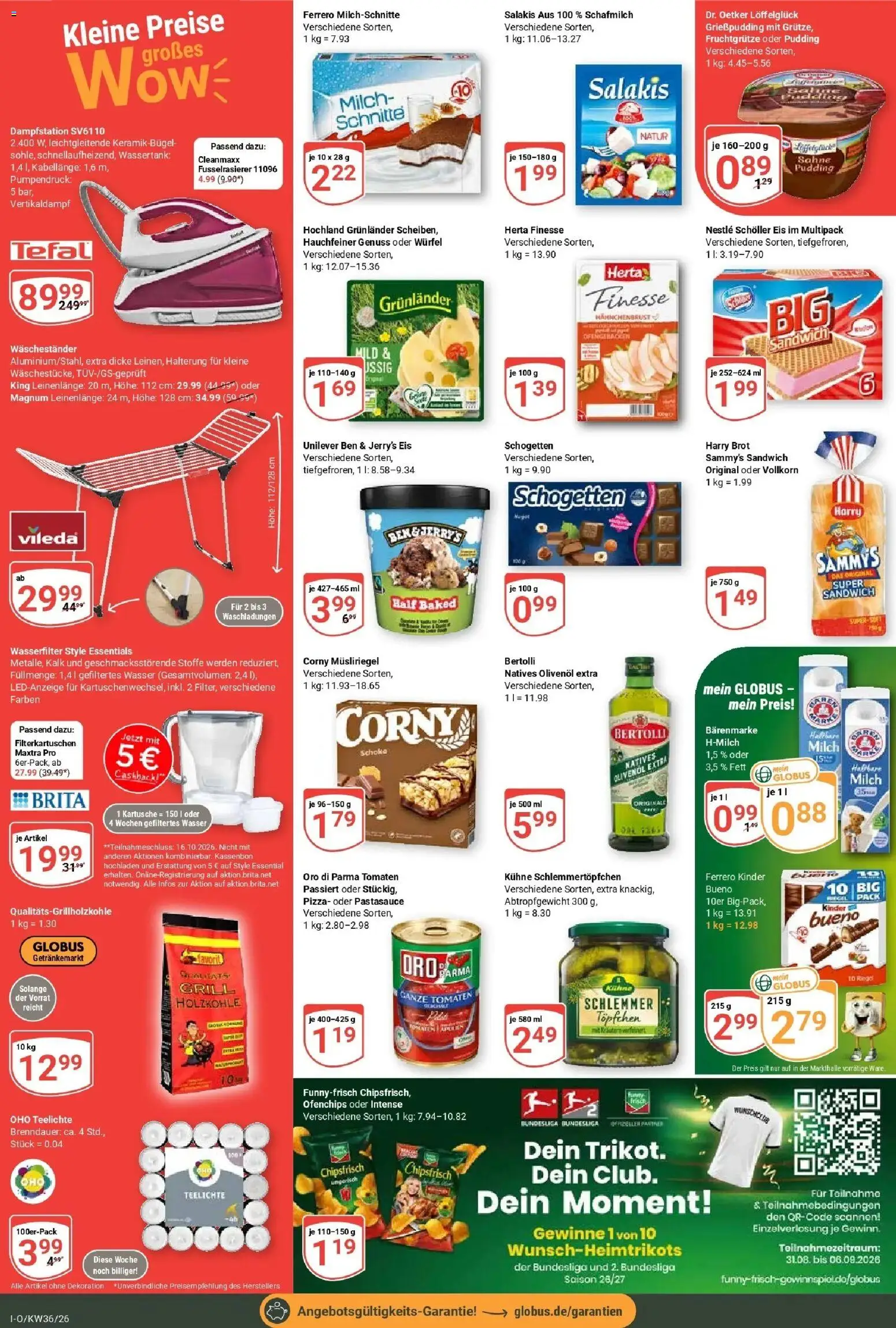 Globus Prospekt Idar-Oberstein – gültig ab 31.08.2026 | Seite: 2 | Produkte: Oro di parma, Salakis, Pizza, Eis