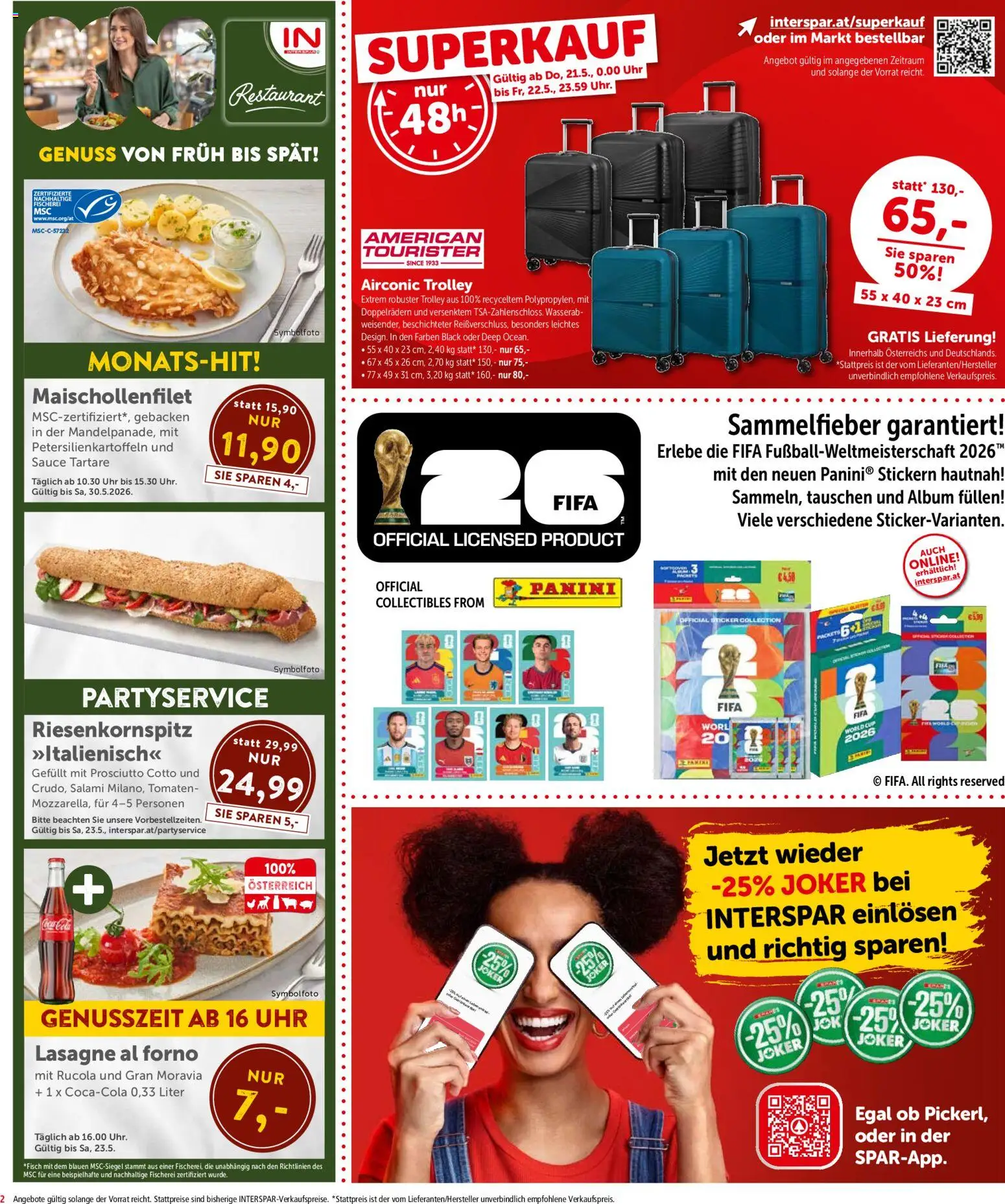 Interspar Flugblatt - Tirol gültig ab 21.05.2026 | Seite: 2 | Produkte: Uhr, Salami, Tomaten