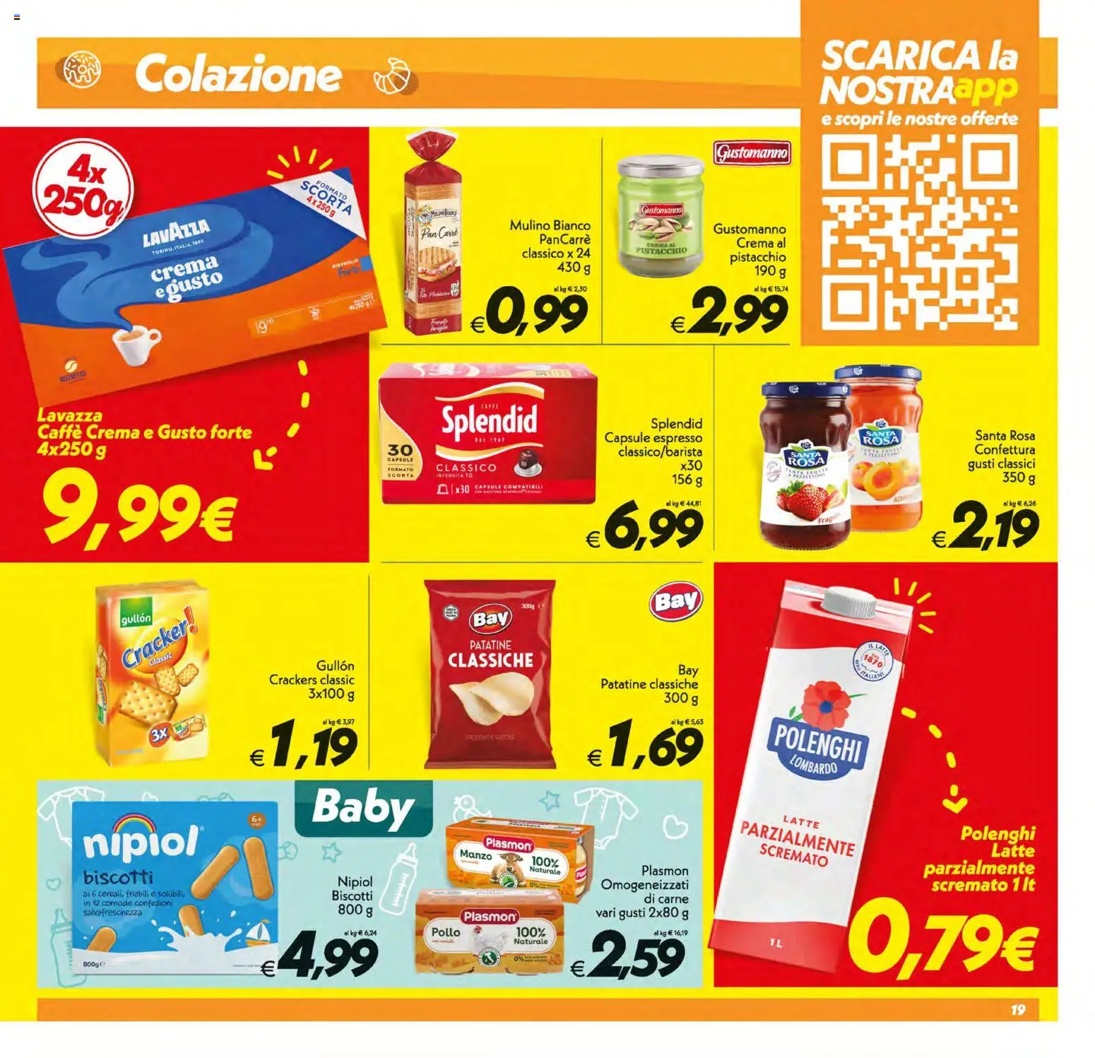 Volantino SuperConveniente del 31/07/2026 | Pagina: 19 | Prodotti: Caffè, Pollo, Patatine, Latte