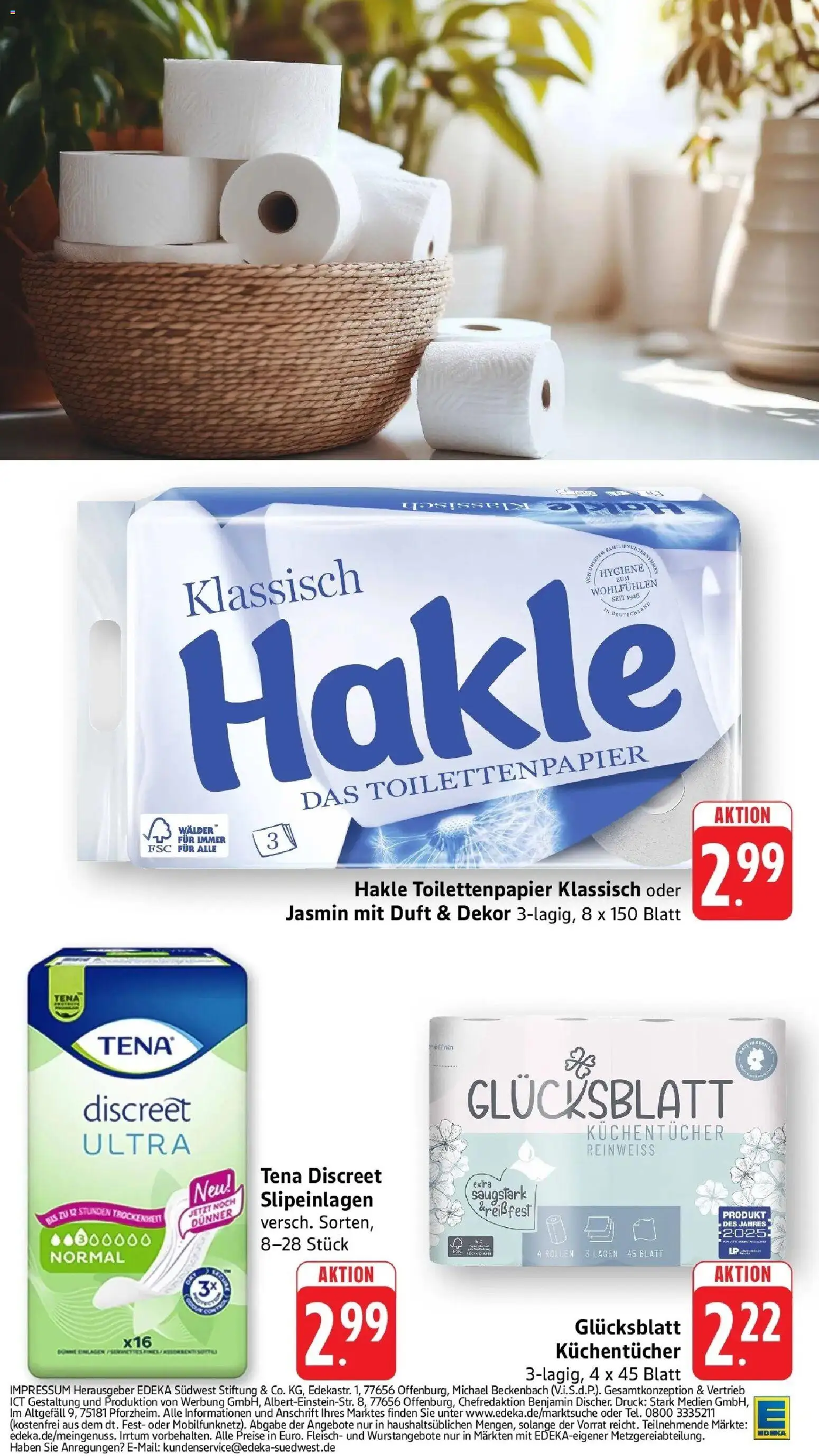 Edeka prospekt Heilbronn	 – gültig ab 27.04.2026 | Seite: 46 | Produkte: Duft, Fleisch, Toilettenpapier