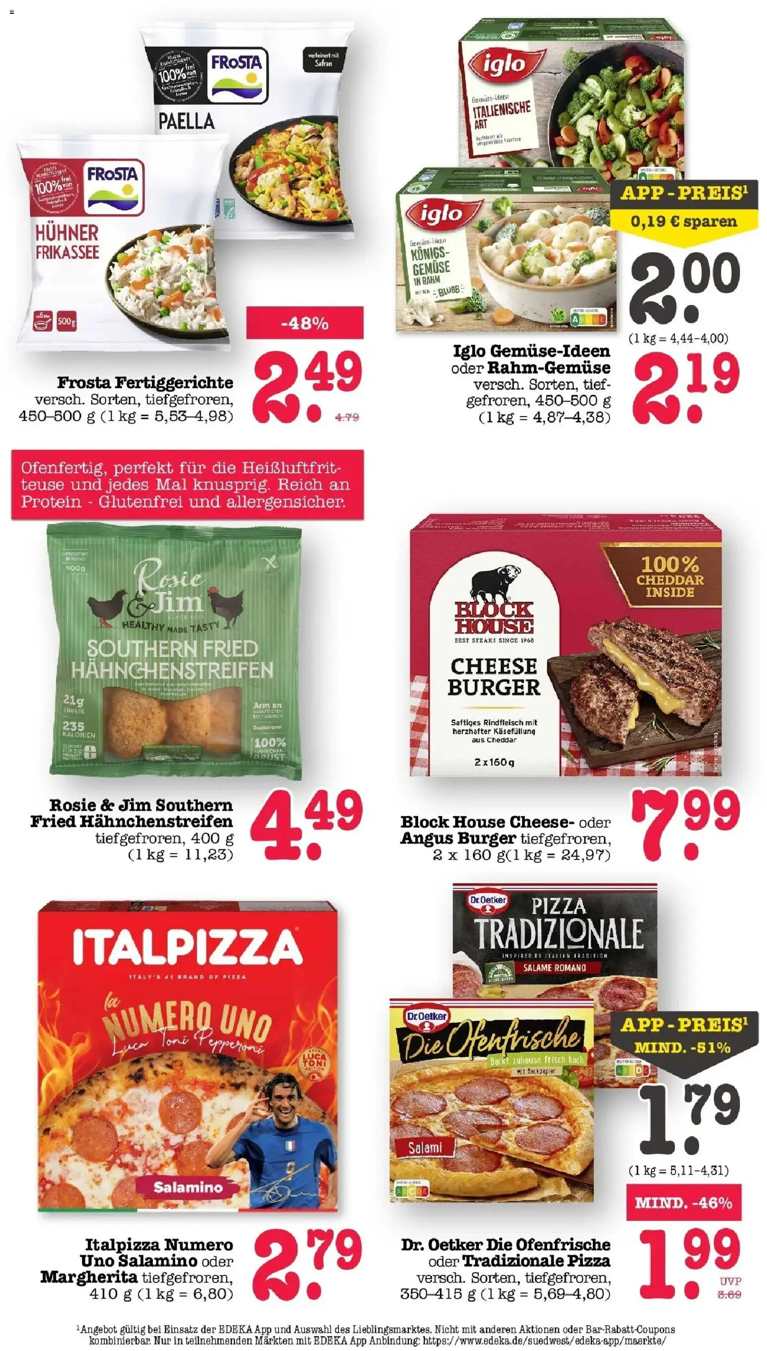 E center Prospekt Karlsruhe (ab 24.08.2026) zum Blättern | Seite: 25 | Produkte: Burger, Frosta, Salami, Pizza