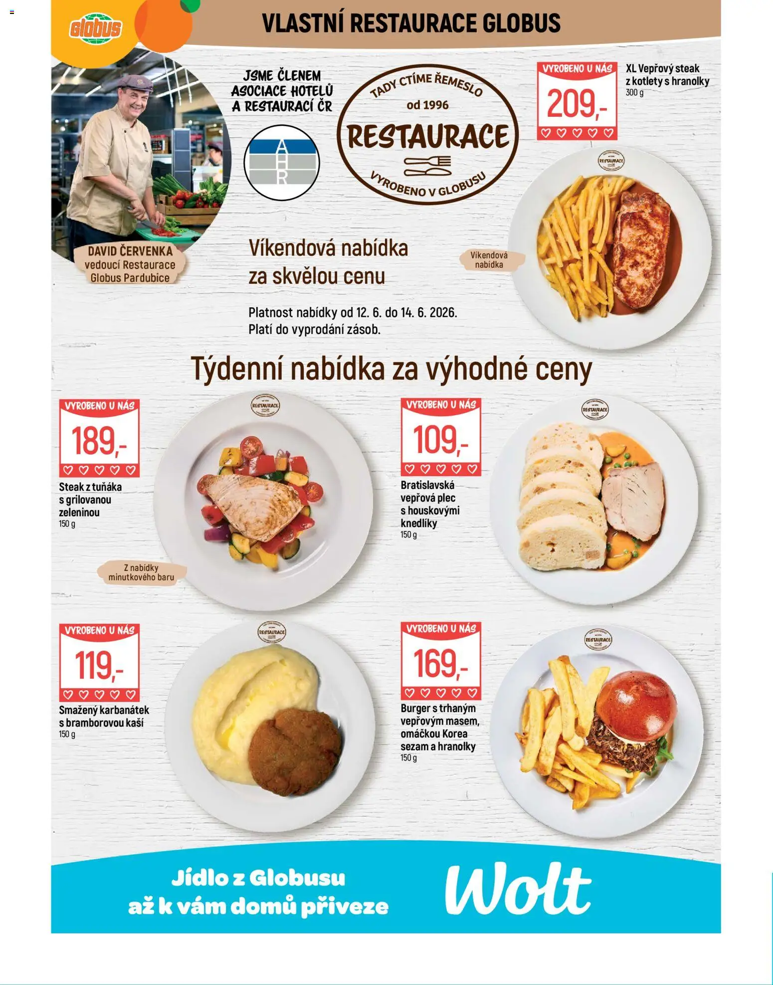 Globus leták - Pardubice od 10.06.2026 | Strana: 5 | Produkty: Globus, Hranolky, Steak, Vepřová plec