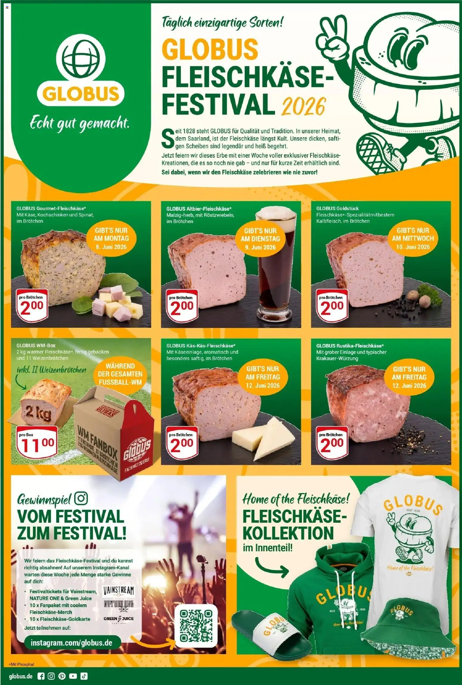 Globus - Globus: Fleischkäse-Festival 2026 – gültig ab 08.06.2026 | Seite: 1 | Produkte: Box