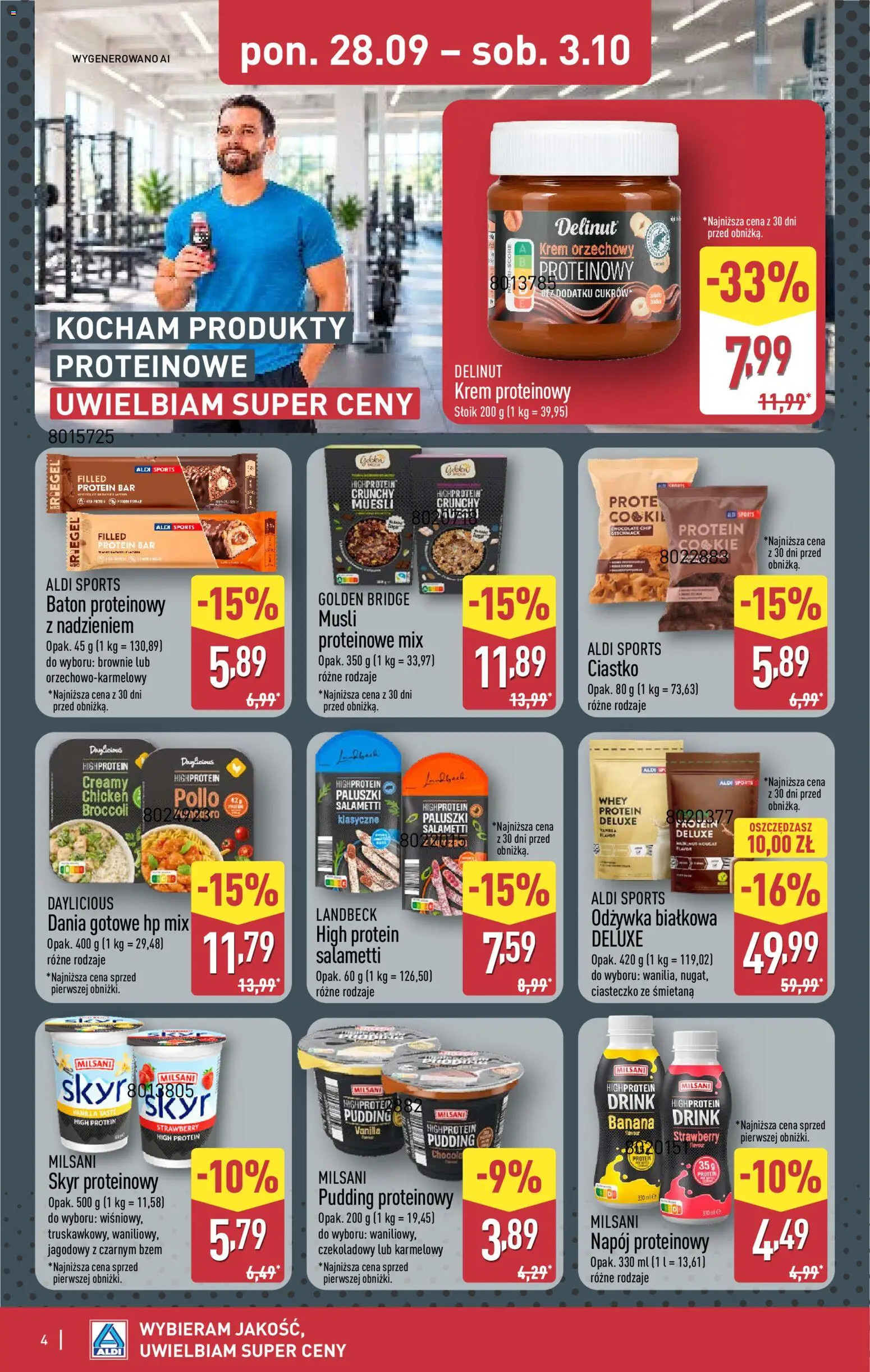 Aldi gazetka - Produkty proteinowe od 28.09.2026 | Strona: 4
