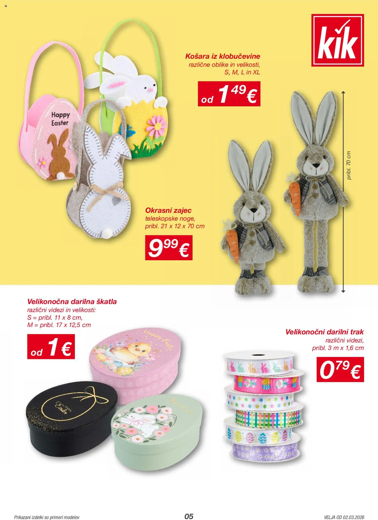 Novi Kik katalog ponudbe – veljaven od 02.03.2026 | Stran: 5 | Izdelki: Košara, Skatla