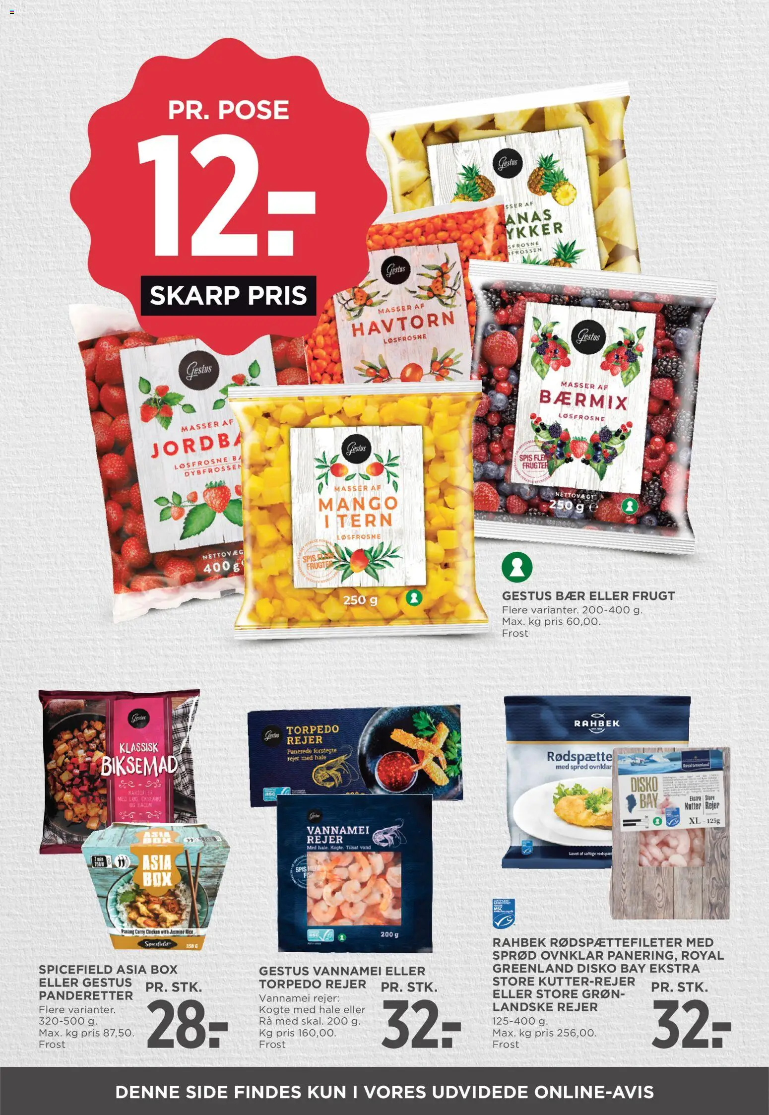Meny tilbudsavis – gyldig fra 21/08/2026 | Side: 21 | Produkter: Mango, Oksekød, Bacon, Rejer