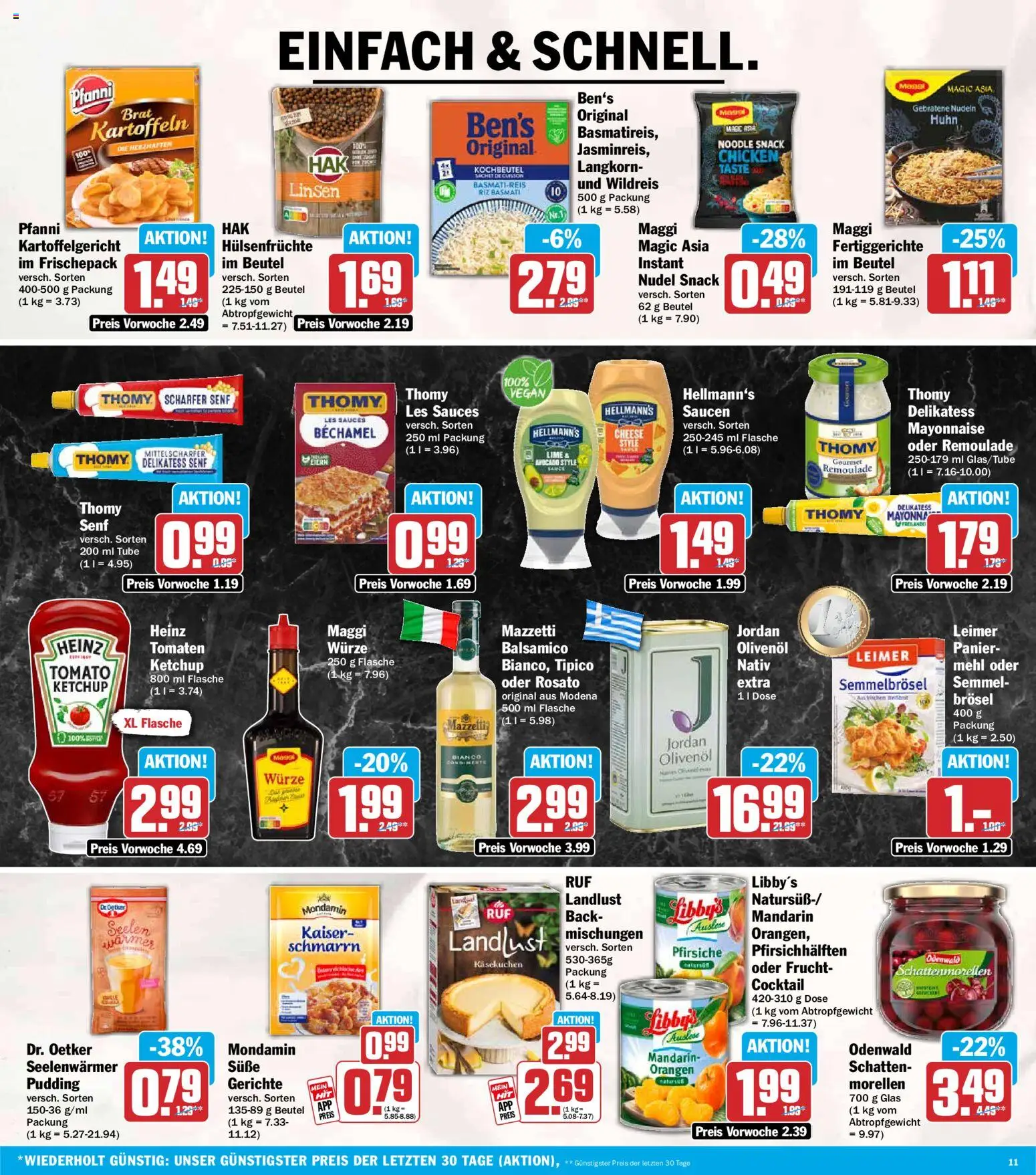 HIT Prospekt – gültig ab 24.08.2026 | Seite: 11 | Produkte: Basmatireis, Olivenol, Fertiggerichte, Nudeln