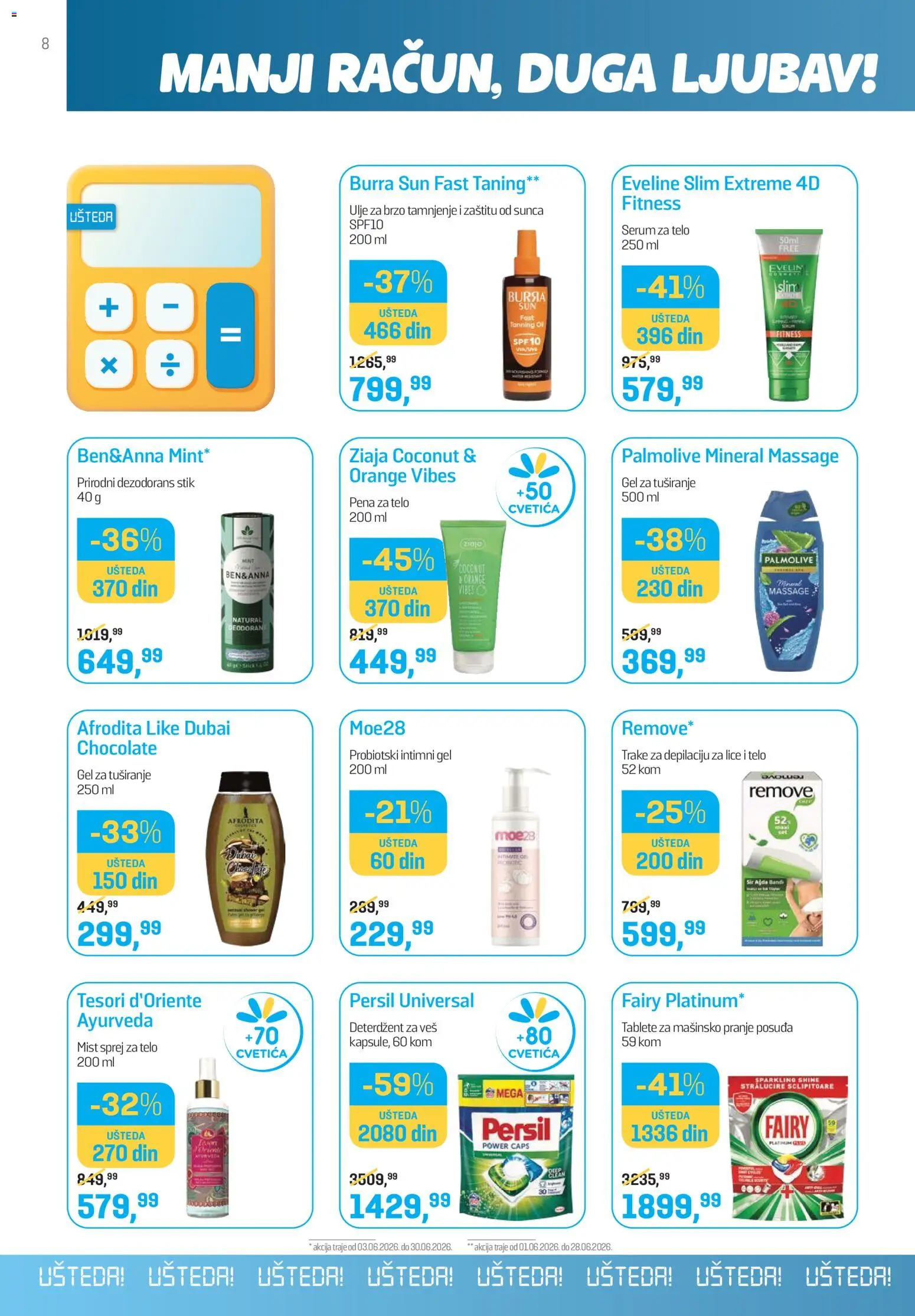 Lilly drogerie katalog - važi od 01.06.2026 | Strana: 8 | Proizvode: Palmolive, Ulje, Dezodorans, Persil
