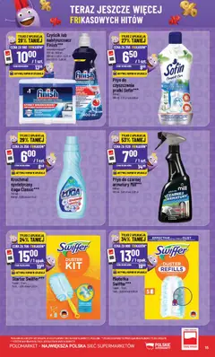 Pogląd oferty "POLOmarket gazetka - Frikasowe Hity" - ważna od 14.10.2026 | Strona: 15 | Produkty: Starter, Zapach, Płyn do czyszczenia zmywarki, Finish