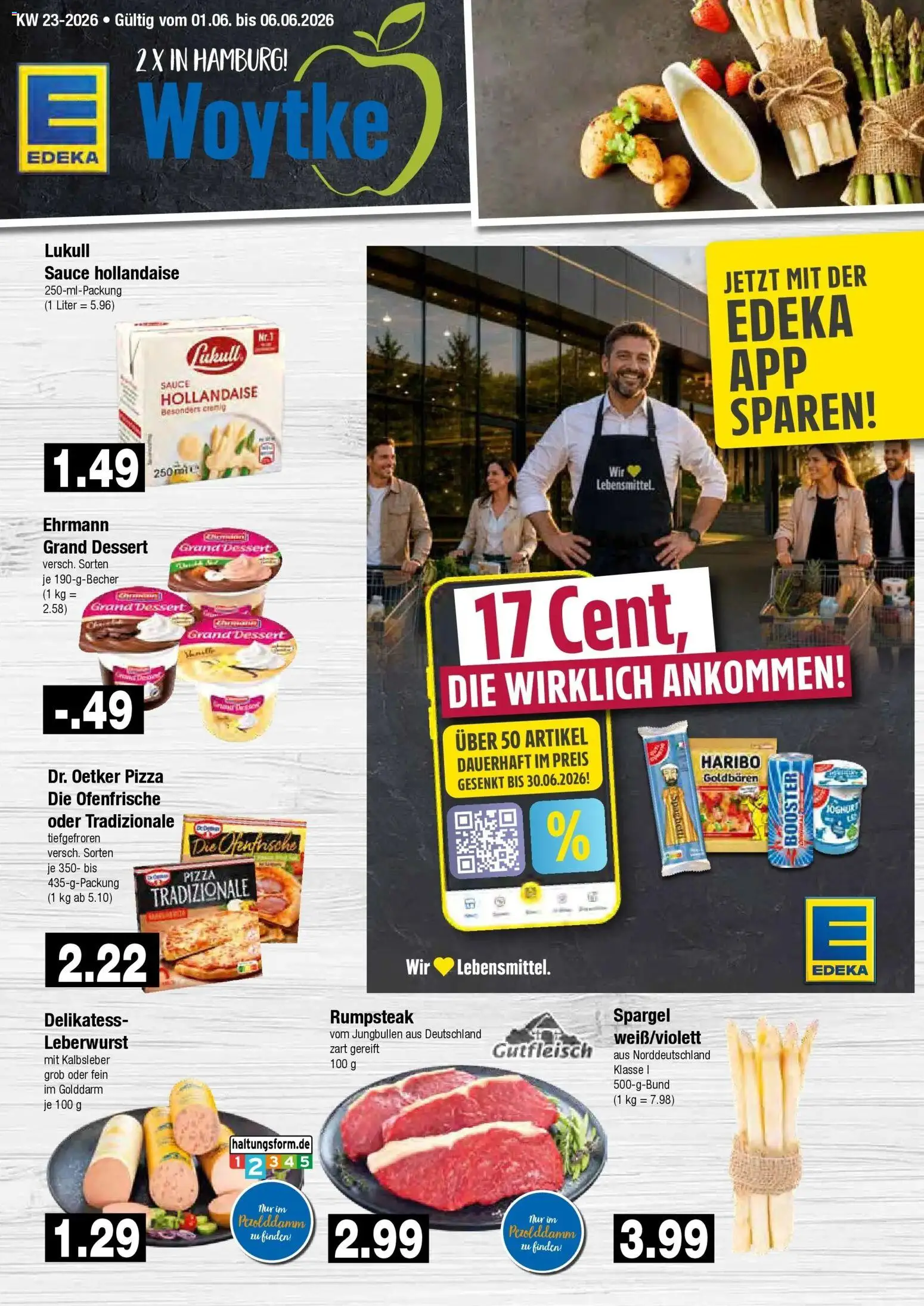 Edeka prospekt Hamburg – gültig ab 01.06.2026 | Seite: 1 | Produkte: Haribo, Spargel, Kalbsleber, Steak