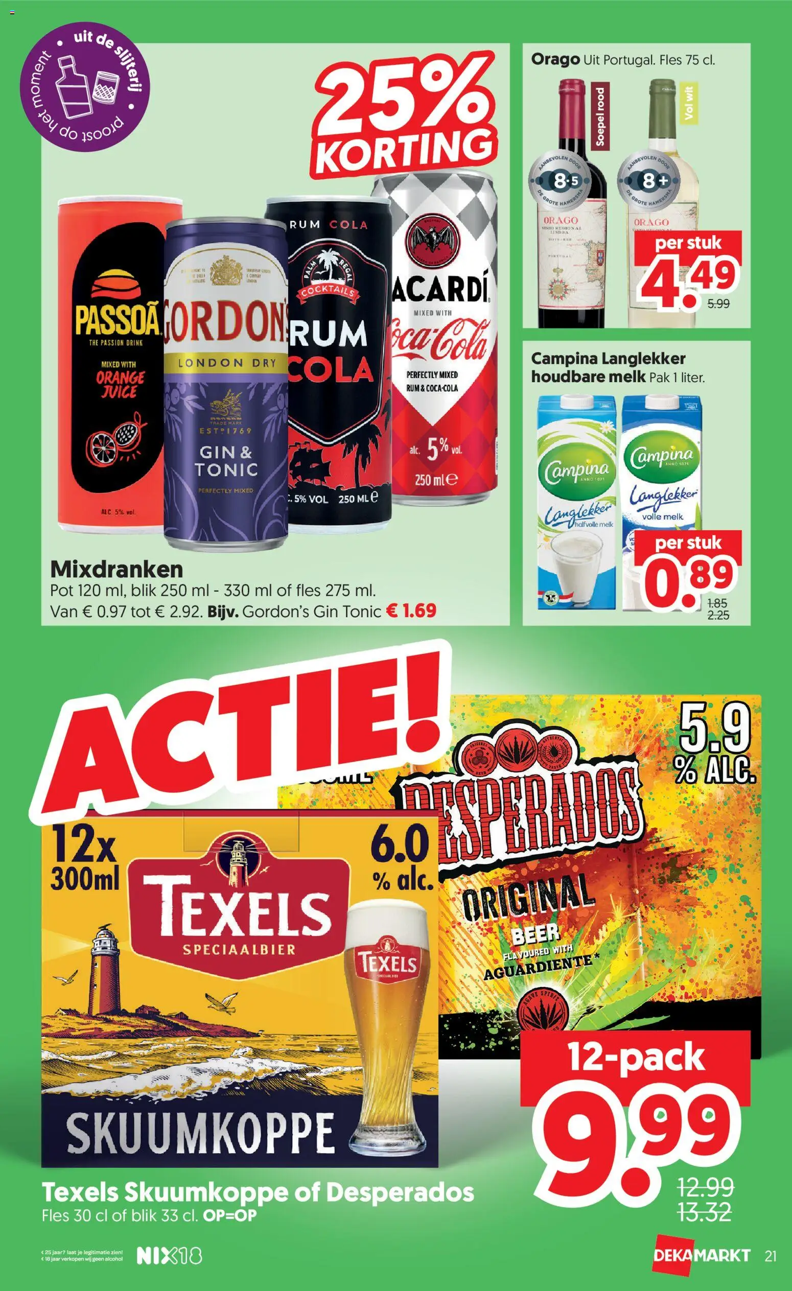 {H1} | Pagina: 21 | Producten: Pot, Halfvolle Melk, Slijterij, Cocktails