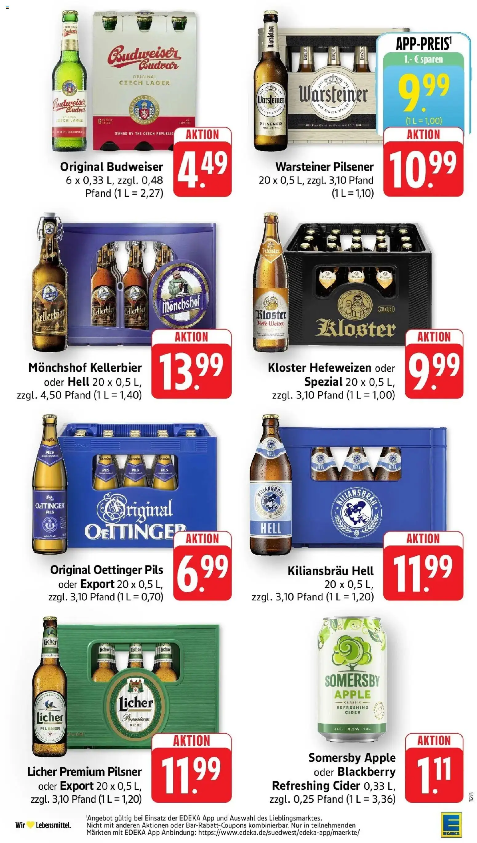 Edeka Prospekt Frankfurt – gültig ab 27.07.2026 | Seite: 31 | Produkte: Monchshof, Oettinger, Apple, Budweiser