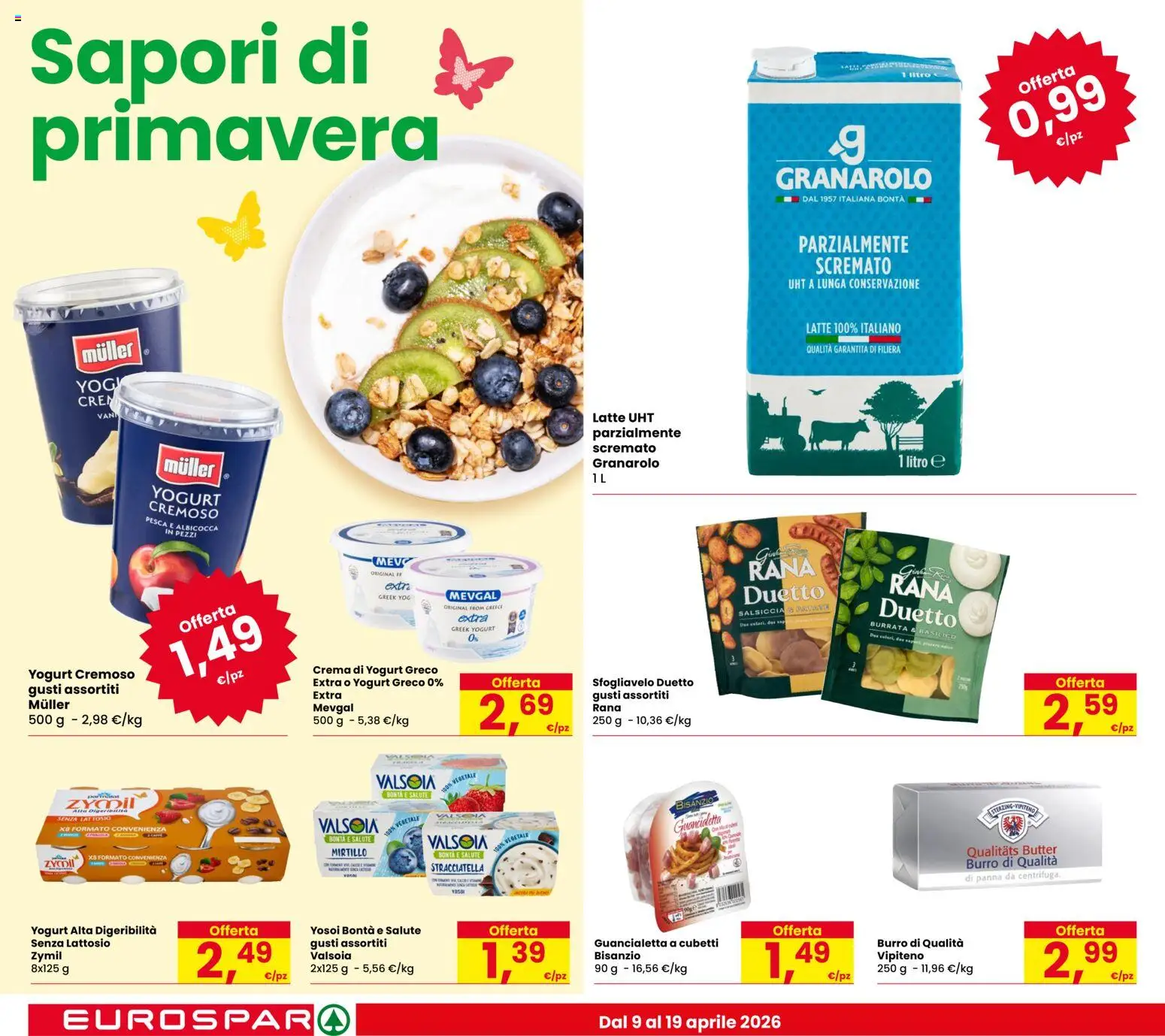 Volantino Despar del 09.04.2026 | Pagina: 8 | Prodotti: Crema, Burro, Burrata, Stracciatella