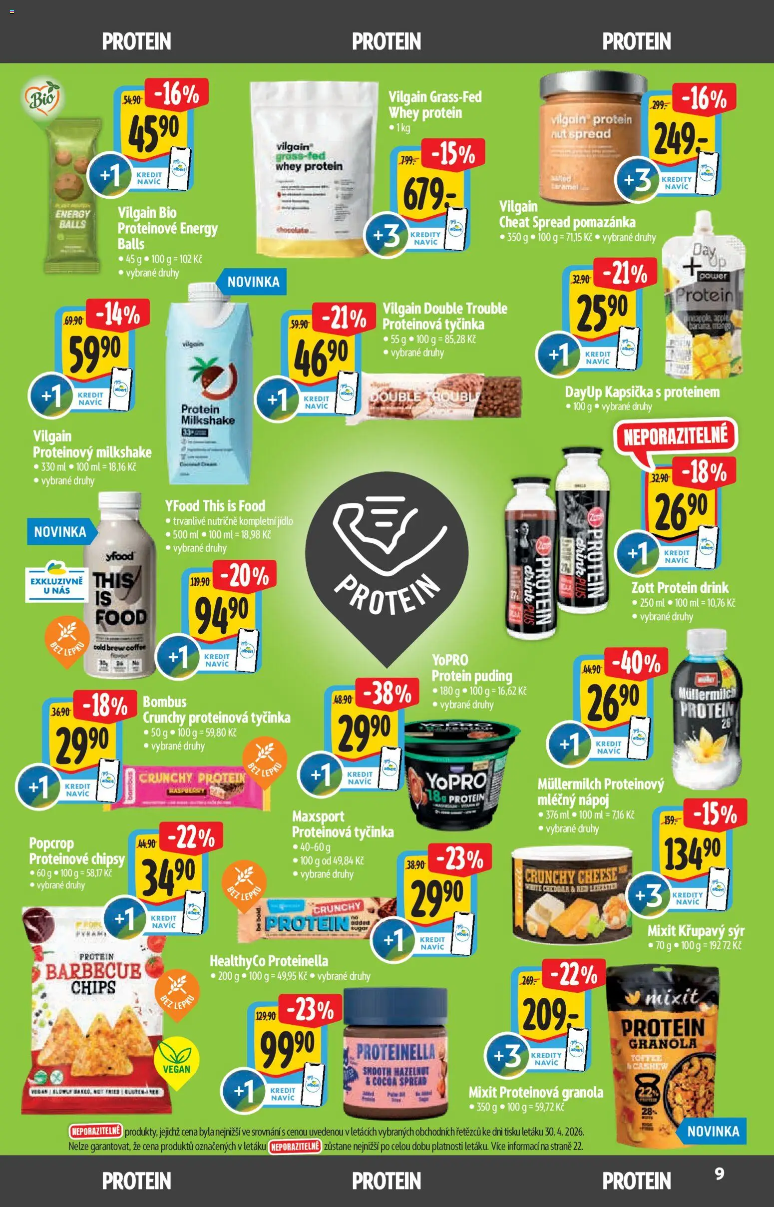 Albert katalog - Hypermarket - Bio od 13.05.2026 | Strana: 9 | Produkty: Vegan, Granola, Proteinová tyčinka, Müllermilch
