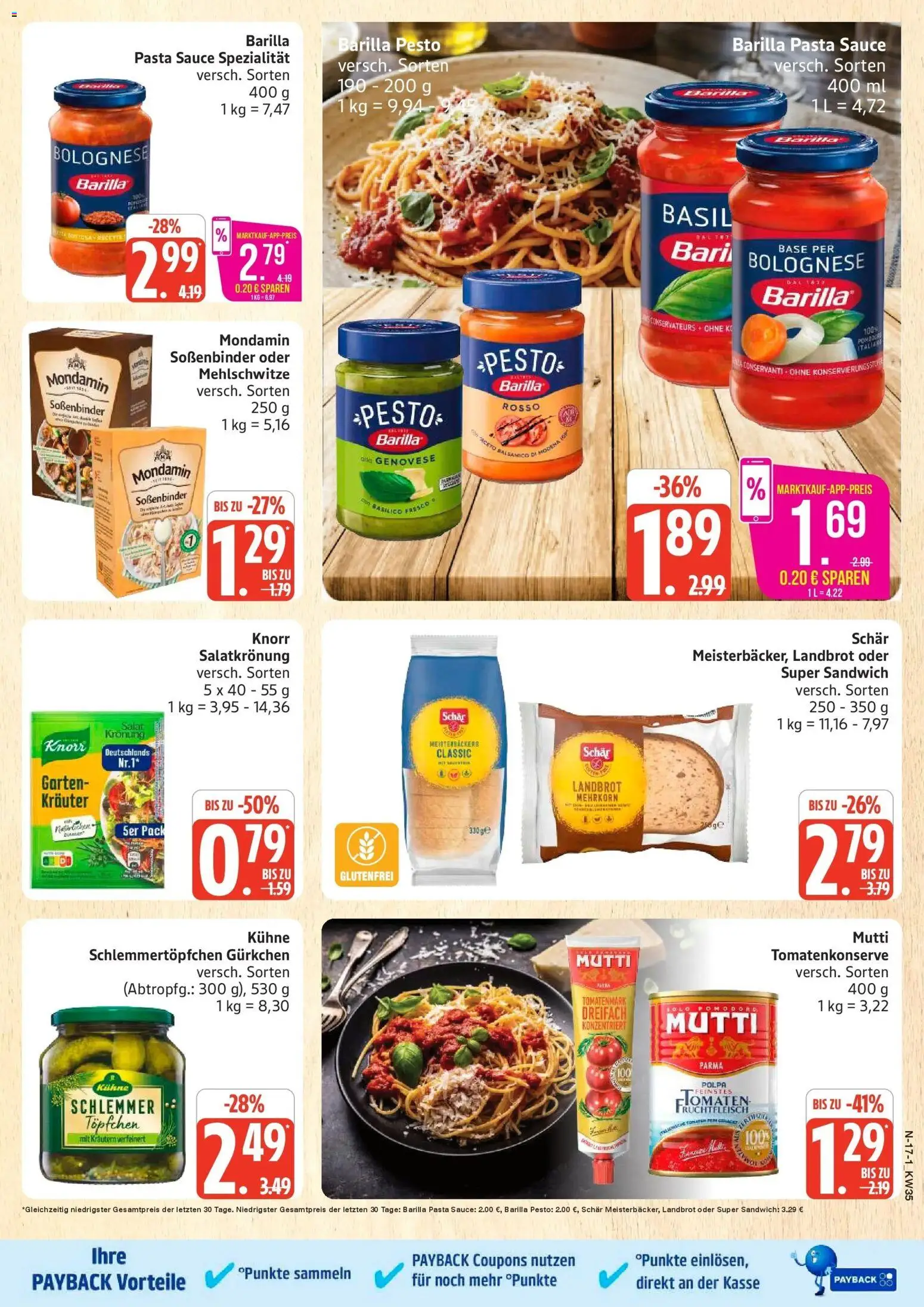 Marktkauf Prospekt Buxtehude (ab 24.08.2026) » Angebote online | Seite: 17 | Produkte: Barilla, Barilla pesto, Pasta, Salat